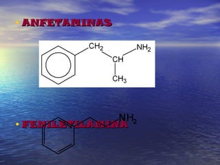 •ANFETAMINASANFETAMINAS
•FENILETILAMINAFENILETILAMINA
 