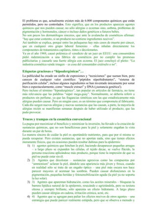 QuíMica De Los CosméTicos