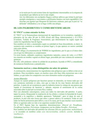 QuíMica De Los CosméTicos