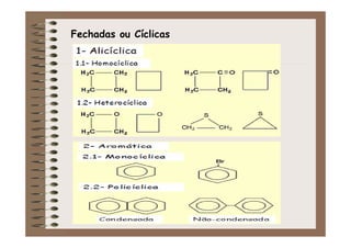 Fechadas ou Cíclicas
 