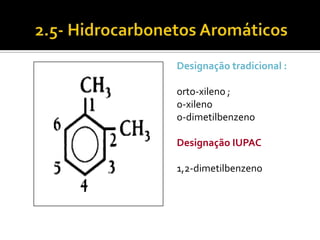 Designação tradicional :

orto-xileno ;
o-xileno
o-dimetilbenzeno

Designação IUPAC

1,2-dimetilbenzeno
 