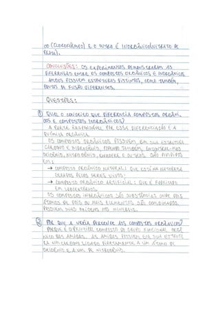 Química Prática Aula 14_Diferenças entre Compostos Orgânicos e Inorgânicos 
