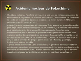 Acidentes Radiotivos e Nucleares