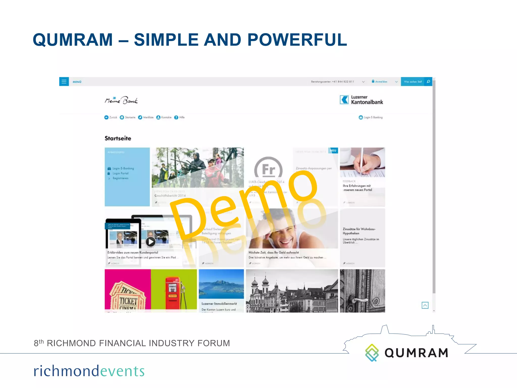 8th RICHMOND FINANCIAL INDUSTRY FORUM
QUMRAM – SIMPLE AND POWERFUL
 