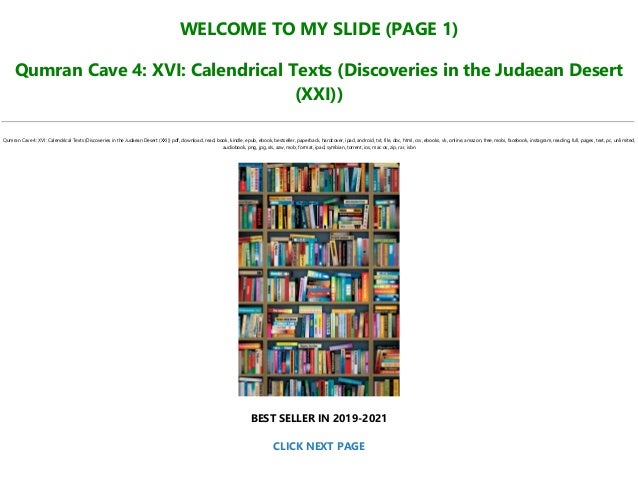 Free Download Qumran Cave 4 Xvi Calendrical Texts Discoveries In