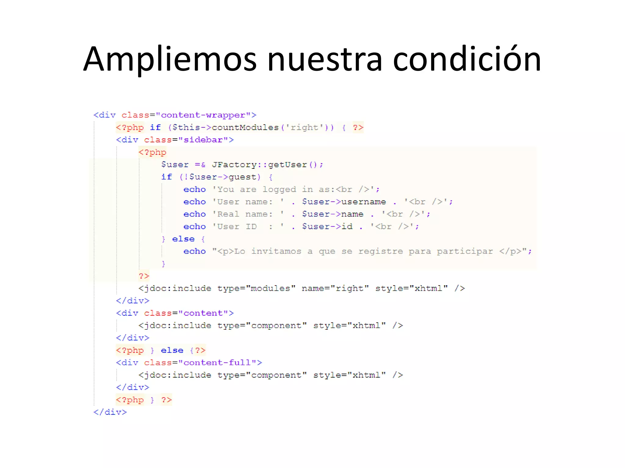Ampliemos nuestra condición