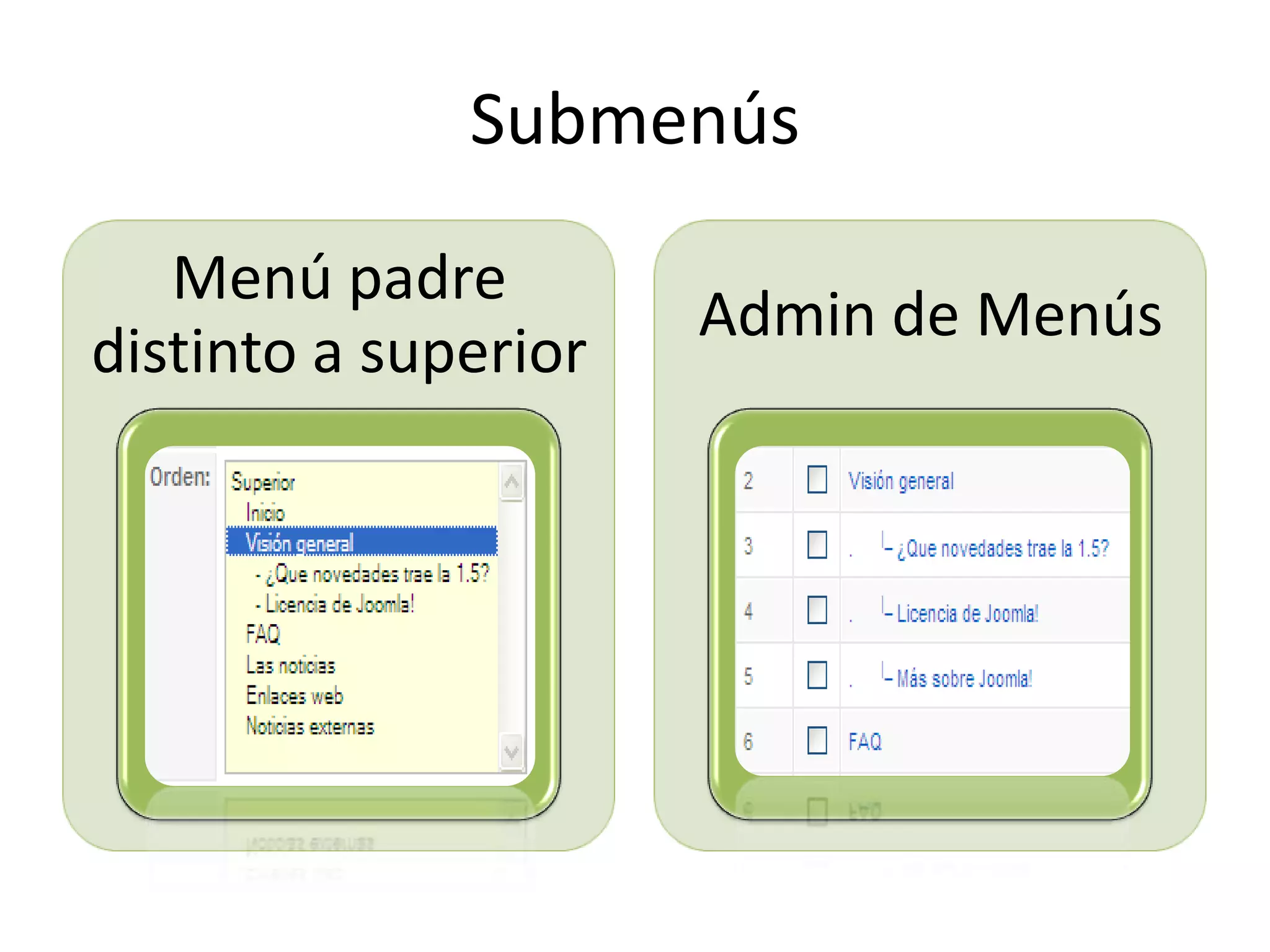 Submenús