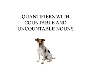 QUANTIFIERS WITH
COUNTABLE AND
UNCOUNTABLE NOUNS
 