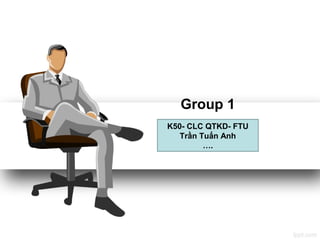 Group 1
K50- CLC QTKD- FTU
Trần Tuấn Anh
….
 