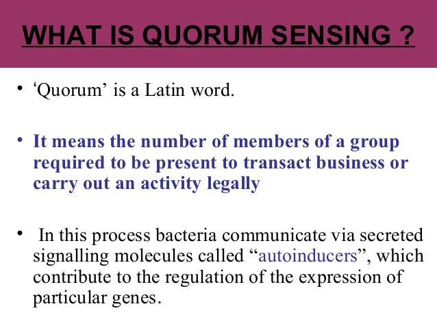 quorum sensing in bacteria what is quorum sensing