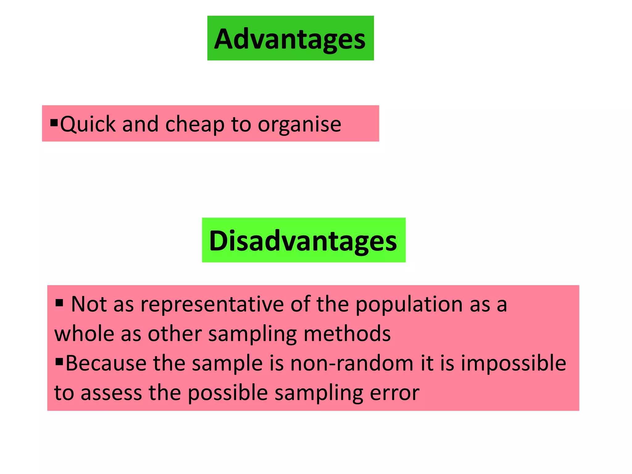  Quota sampling