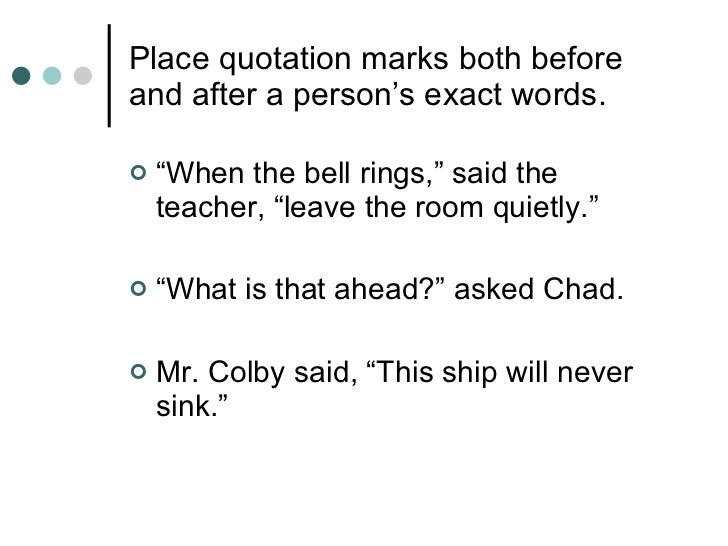 quotation marks