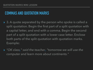 Quotation marks mini lesson | PDF | Education