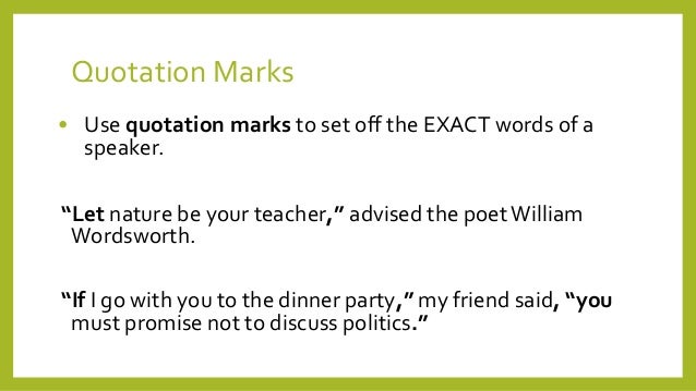 use of quotation marks