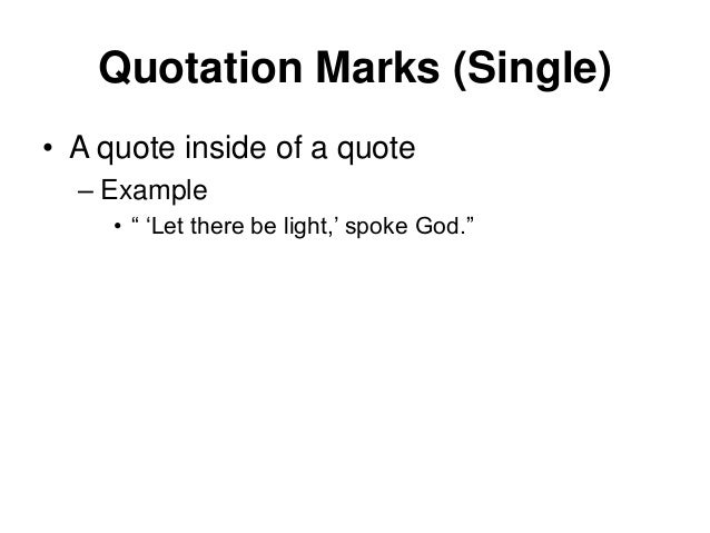 quote inside a quote