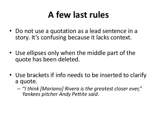 using quotes