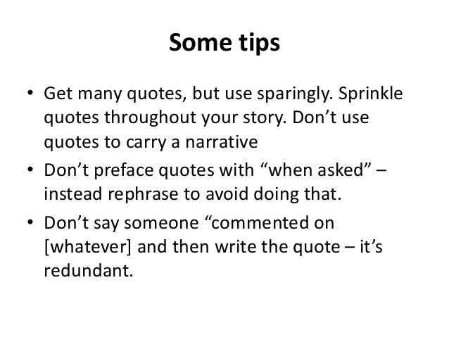 using quotes