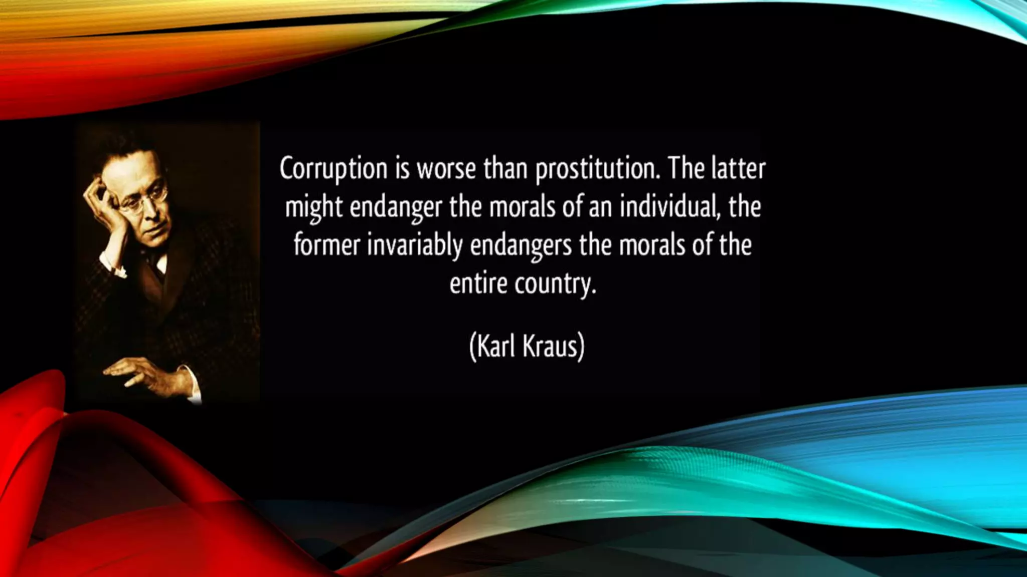 Corruption v/s Integrity Quotes | PPTX, image size:2048x1152