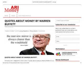 Quotes about Money by Warren Buffett   