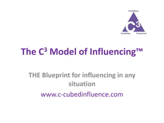 The C3 Model of Influencing™ 
THE Blueprint for influencing in any 
situation 
www.c-cubedinfluence.com 
 