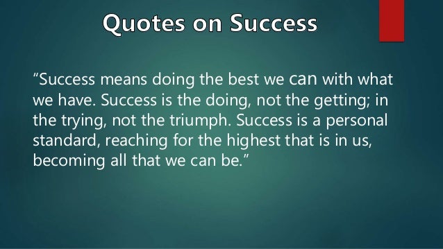 Best Quotes on success