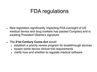 Key current and future regulatory challenges in the Medical Device and/or IVD sector