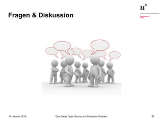 Fragen & Diskussion

16. Januar 2014

Quo Vadis Open Source an Schweizer Schulen

37

 