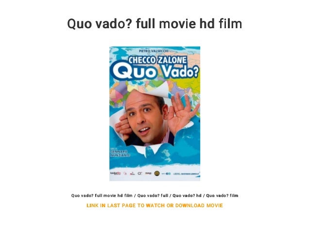 SCARICA QUO VADO FILM COMPLETO DA