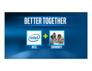 BETTERTOGETHER	
+	
COMMUNITY	
INTEL	
 