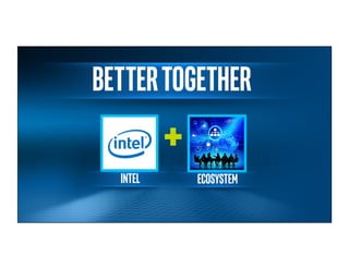 ECOSYSTEM 	
BETTERTOGETHER	
+	
INTEL	
 