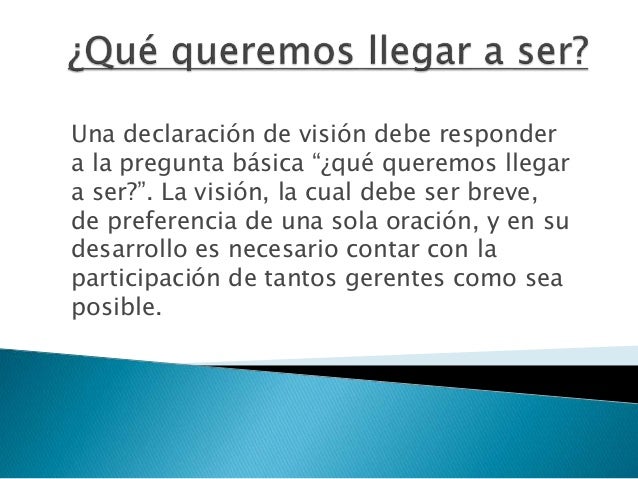 Que Queremos Llegar A Ser