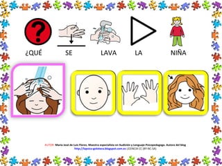 ¿QUÉ SE LAVA LA NIÑA
AUTOR: María José de Luis Flores. Maestra especialista en Audición y Lenguaje-Psicopedagoga. Autora del blog
http://lapsico-goloteca.blogspot.com.es LICENCIA CC (BY-NC-SA)
 