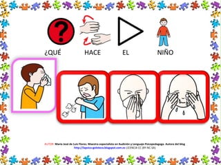 AUTOR: María José de Luis Flores. Maestra especialista en Audición y Lenguaje-Psicopedagoga. Autora del blog
http://lapsico-goloteca.blogspot.com.es LICENCIA CC (BY-NC-SA)
¿QUÉ HACE EL NIÑO
 