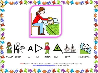 AUTOR: María José de Luis Flores. Maestra especialista en Audición y Lenguaje-Psicopedagoga. Autora del blog
http://lapsico-goloteca.blogspot.com.es LICENCIA CC (BY-NC-SA)
MAMÁ CUIDA A LA NIÑA QUE ESTÁ ENFERMA
 