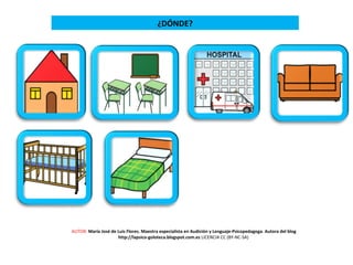 ¿DÓNDE?
AUTOR: María José de Luis Flores. Maestra especialista en Audición y Lenguaje-Psicopedagoga. Autora del blog
http://lapsico-goloteca.blogspot.com.es LICENCIA CC (BY-NC-SA)
 
