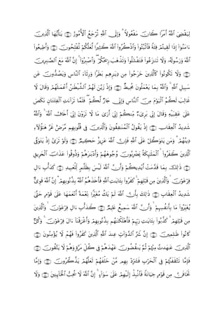 Ï%©!# $yγƒr'¯≈tƒ ∩⊆⊆∪ â‘θãΒW{$# ßìy_öè? «!$# †n<Î)uρ 3 ZωθãèøtΒ šχ%Ÿ2 #Βr& ª!$# zÅÓø)u‹Ï9
š     $ •                                                                    ø

(#θãè‹ÏÛr&uρ ∩⊆∈∪ šχθßsÎ=øè? Νä3=è©9 #ZÏWŸ2 ©!$# (#ρãà2øŒ$#uρ (#θçFç6øO$$sù Zπt⁄Ïù óΟçGŠÉ)s9 #sŒÎ) (#þθãΖtΒ#u
                              ö ¯y

šÎÉ9≈¢Á9$# yìtΒ ©!$# βÎ) 4 (#ÿρçÉ9ô¹$#uρ ( ö/ä3t†Í‘ |=yδõ‹s?uρ (#θè=t±øtGsù (#θããt“≈uΖs? Ÿωuρ …ã&s!θß™u‘uρ ©!$#
                        ¨                          ç

tã šχρ‘‰Áƒuρ Ä¨$¨Ψ9$# u!$s‘uρ #sÜt/ ΝÏδÌ≈tƒÏŠ ÏΒ (#θã_tyz tÏ%©!$%x. (#θçΡθä3s? Ÿωuρ ∩⊆∉∪
         Ý t                 Í

ω tΑ$s%uρ óΟγ=≈yϑôãr& ß≈sÜø‹¤±9$# ÞΟßγ9 z−ƒy— øŒ)uρ ∩⊆∠∪ ÔÝ‹ÏtèΧ tβθè=yϑ÷ètƒ $yϑÎ/ ª!$#uρ 4 «!$# È≅‹Î6y™
Ÿ           ß n                        s          Î

}È3tΡ β$tGt⁄Ï9# ÏNu!#ts? $£ϑn=sù ( öΝà6©9 Ö‘%y` †ÎoΤÎ)uρ ¨$¨Ζ9$# š∅ÏΒ tΠöθu‹ø9$# ãΝà6s9 |=Ï9$xî
  s È         ø$                                            Ä

!$#uρ 4 ©!$# Ú’%s{& þ’ÎoΤÎ) tβ÷ρt? Ÿω $tΒ 3“u‘r& þ’ÎoΤÎ) öΝà6ΖÏiΒ Öü“Ìt/ ’ÎoΤÎ) tΑ$s%uρ Ïµø‹t7É)tã 4’n?tã
ª                 r               s

ÏIωσ¯≈yδ §xî íÚt¨Β ΝÎγ/θè=% ’Îû šÏ%©!$#uρ tβθà)Ï≈oΨϑø9$# ãΑθà)tƒ øŒÎ) ∩⊆∇∪ ÅU$s)Ïèø9$# ß‰ƒÏ‰x©
    à                    Î è                             ß

’®ûuθtGtƒ ŒÎ) “ts? öθs9ρ ∩⊆∪ ÒΟ‹Å6ym î“ƒÍ•tã !$#  χÎ*sù «!$# ’n?tã ö≅2uθtGtƒ tΒuρ 3 óΟßγãΨƒÏŠ
          ø #           u                      ©

È,ƒÍy⇔ø9# šU#x‹tã #θè%ρèŒuρ öΝèδ≈t/÷Š&uρ öΝγyδθã_ãρ šχθç/ÎôØo„ èπs3Í×¯≈n=yϑø9$#   (#ρãxŸ2 tÏ%©!$#
         $         (             t r         ß

ÉΑ#u >ù&y‰. ∩∈⊇∪ Ï‰ŠÎ6yèù=Ïj9 5Ο≈¯=àÎ/ }§øŠs9 ©!$# χr&uρ öΝà6ƒÏ‰÷ƒr& ôMtΒ£‰s% $yϑÎ/ šÏ9≡sŒ ∩∈⊃∪
      É    x                        s

A“Èθs% ©!$# βÎ) 3 óΟγ/θçΡä‹Î/ ª!$# ãΝèδ‹s{r'sù «!$# ÏM≈tƒ$t↔Î/ (#ρãxx. 4 öΝÎγÎ=ö7s% ÏΒ tÏ%©!$#uρ   šχöθtãöÏù
            ¨       Î Î                x

4®Lm BΘθs% 4’n?tã $yγyϑè÷Ρr& ºπyϑèÏoΡ #ZÉitóãΒ 7tƒ öΝs9 ©!$#  χr'Î/ y7Ï9≡sŒ ∩∈⊄∪ É>$s)Ïèø9$# ß‰ƒÏ‰x©
    y   ö               y         ÷               à

Ï%©!$#uρ   šχöθtãÏù ÉΑ#u >&y‰Ÿ2 ∩∈⊂∪ ÒΟŠÎ=tæ ìì‹Ïϑy™ ©!$# χ&uρ   öΝÍκÅ¦àΡr'Î/ $tΒ (#ρçÉitóãƒ
t                  ö         É ù                                r

@≅ä.uρ 4 šχöθtãöÏù tΑ#u !$oΨø%{øîr&uρ óΟγÎ/θçΡä‹Î/ Νßγ≈oΨõ3n=÷δr'ù öΝÍκÍh5‘ ÏM≈tƒ$t↔Î/ (#θç/¤‹x. 4 óΟÎγÏ=ö7s% ÏΒ
                                           Î                        s        u

∩∈∈∪ βθãΖΒ÷σãƒ Ÿω ôΜßγù (#ρãx. tÏ%©!$# «!$# y‰ΨÏã Éb>!#uρ£‰9$# §Ÿ° ¨βÎ) ∩∈⊆∪ šÏϑÎ=≈sß (#θçΡ%x.
     t Ï              s        x

∩∈∉∪ šχθà)−Ftƒ Ÿω öΝèδρ ;οs∆ e≅à2 ’Îû öΝèδy‰ôγtã šχθàÒà)Ζtƒ §ΝèO öΝåκ÷]ÏΒ £N‰yγ≈tã šÏ%©!$#
                      u § È

$¨ΒÎ)uρ ∩∈∠∪ šχρã2¤‹ƒ óΟγ¯=yès9 öΝßγù=yz ôΒ ΟÎγ/ ÷Šh|³sù É>öysø9$# ’Îû öΝåκ¨]xs)÷Ws? $¨ΒÎ*sù
                      t ß             x       ¨    Î Î

Ÿωuρ ∩∈∇∪ ÏΨÍ←!$sƒø:$# =Ïtä† Ÿω ©!$# ¨βÎ) 4 >!#uθy™ 4’n?tã óΟÎγø‹s9Î) õ‹Î7/Ρ$$sù ZπtΡ$uŠÅz BΘöθs% ÏΒ  ∅sù$sƒrB
          t
 