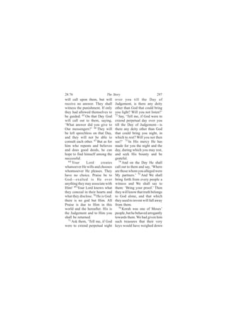 îèæéê                        Ì¸» Í¬±®§                            îçé
©·´´ ½¿´´ «°±² ¬¸»³ô ¾«¬ ©·´´       ±ª»® §±« ¬·´´ ¬¸» Ü¿§ ±º
®»½»·ª» ²± ¿²-©»®ò Ì¸»§ -¸¿´´       Ö«¼¹»³»²¬ô ·- ¬¸»®» ¿²§ ¼»·¬§
©·¬²»-- ¬¸» °«²·-¸³»²¬ò ×º ±²´§     ±¬¸»® ¬¸¿² Ù±¼ ¬¸¿¬ ½±«´¼ ¾®·²¹
¬¸»§ ¸¿¼ ¿´´±©»¼ ¬¸»³-»´ª»- ¬±      §±« ´·¹¸¬á É·´´ §±« ²±¬ ´·-¬»²áŽ
¾» ¹«·¼»¼ò êë Ñ² ¬¸¿¬ Ü¿§ Ù±¼       éî
                                       Í¿§ô •Ì»´´ ³»ô ·º Ù±¼ ©»®» ¬±
©·´´ ½¿´´ ±«¬ ¬± ¬¸»³ô -¿§·²¹ô      »¨¬»²¼ °»®°»¬«¿´ ¼¿§ ±ª»® §±«
•É¸¿¬ ¿²-©»® ¼·¼ §±« ¹·ª» ¬±        ¬·´´ ¬¸» Ü¿§ ±º Ö«¼¹»³»²¬‰·-
Ñ«® ³»--»²¹»®-áŽ êê Ì¸»§ ©·´´       ¬¸»®» ¿²§ ¼»·¬§ ±¬¸»® ¬¸¿² Ù±¼
¾» ´»º¬ -°»»½¸´»-- ±² ¬¸¿¬ Ü¿§ô     ¬¸¿¬ ½±«´¼ ¾®·²¹ §±« ²·¹¸¬ô ·²
¿²¼ ¬¸»§ ©·´´ ²±¬ ¾» ¿¾´» ¬±        ©¸·½¸ ¬± ®»-¬á É·´´ §±« ²±¬ ¬¸»²
½±²-«´¬ »¿½¸ ±¬¸»®ò êé Þ«¬ ¿- º±®   -»»áŽ éí ×² Ø·- ³»®½§ Ø» ¸¿-
¸·³ ©¸± ®»°»²¬- ¿²¼ ¾»´·»ª»-        ³¿¼» º±® §±« ¬¸» ²·¹¸¬ ¿²¼ ¬¸»
¿²¼ ¼±»- ¹±±¼ ¼»»¼-ô ¸» ½¿²         ¼¿§ô ¼«®·²¹ ©¸·½¸ §±« ³¿§ ®»-¬ô
¸±°» ¬± º·²¼ ¸·³-»´º ¿³±²¹ ¬¸»      ¿²¼ -»»µ Ø·- ¾±«²¬§ ¿²¼ ¾»
-«½½»--º«´ò                         ¹®¿¬»º«´ò
  êè                                   éì
     Ç±«®      Ô±®¼      ½®»¿¬»-          ß²¼ ±² ¬¸» Ü¿§ Ø» -¸¿´´
©¸¿¬-±»ª»® Ø» ©·´´- ¿²¼ ½¸±±-»-     ½¿´´ ±«¬ ¬± ¬¸»³ ¿²¼ -¿§ô •É¸»®»
©¸±³-±»ª»® Ø» °´»¿-»-ò Ì¸»§         ¿®» ¬¸±-» ©¸±³ §±« ¿´´»¹»¼ ©»®»
¸¿ª» ²± ½¸±·½»ò Ð®¿·-» ¾» ¬±        Ó§ °¿®¬²»®-òŽ éë ß²¼ É» -¸¿´´
Ù±¼‰»¨¿´¬»¼ ·- Ø» ±ª»®              ¾®·²¹ º±®¬¸ º®±³ »ª»®§ °»±°´» ¿
¿²§¬¸·²¹ ¬¸»§ ³¿§ ¿--±½·¿¬» ©·¬¸    ©·¬²»-- ¿²¼ É» -¸¿´´ -¿§ ¬±
Ø·³ÿ êç Ç±«® Ô±®¼ µ²±©- ©¸¿¬        ¬¸»³æ •Þ®·²¹ §±«® °®±±ºòŽ Ì¸»²
¬¸»§ ½±²½»¿´ ·² ¬¸»·® ¸»¿®¬- ¿²¼    ¬¸»§ ©·´´ µ²±© ¬¸¿¬ ¬®«¬¸ ¾»´±²¹-
©¸¿¬ ¬¸»§ ¼·-½´±-»ò éð Ø» ·- Ù±¼æ   ¬± Ù±¼ ¿´±²»ô ¿²¼ ¬¸¿¬ ©¸·½¸
¬¸»®» ·- ²± ¹±¼ ¾«¬ Ø·³ò ß´´        ¬¸»§ «-»¼ ¬± ·²ª»²¬ ©·´´ º¿´´ ¿©¿§
Ð®¿·-» ·- ¼«» ¬± Ø·³ ·² ¬¸·-        º®±³ ¬¸»³ò
©±®´¼ ¿²¼ ¬¸» ¸»®»¿º¬»®ò Ø·- ·-        éê
                                          Õ±®¿¸ ©¿- ±²» ±º Ó±-»-Ž
¬¸» Ö«¼¹»³»²¬ ¿²¼ ¬± Ø·³ §±«        °»±°´»ô ¾«¬ ¸» ¾»¸¿ª»¼ ¿®®±¹¿²¬´§
-¸¿´´ ¾» ®»¬«®²»¼ò                  ¬±©¿®¼- ¬¸»³ò É» ¸¿¼ ¹·ª»² ¸·³
  éï
     ß-µ ¬¸»³ô •Ì»´´ ³»ô ·º Ù±¼     -«½¸ ¬®»¿-«®»- ¬¸¿¬ ¬¸»·® ª»®§
©»®» ¬± »¨¬»²¼ °»®°»¬«¿´ ²·¹¸¬      µ»§- ©±«´¼ ¸¿ª» ©»·¹¸»¼ ¼±©²
 