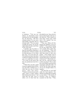 íêæëê                          Ç¿ Í·²                              ííë
·² ¼¿®µ²»--ò íè Ì¸» -«²ô ¬±±ô        °®±ª·¼»¼ º±® §±«ôŽ ¬¸±-» ©¸± ¿®»
º±´´±©- ·¬- ¼»¬»®³·²»¼ ½±«®-»        ¾»²¬ ±² ¼»²§·²¹ ¬¸» ¬®«¬¸ -¿§ ¬±
´¿·¼ ¼±©² º±® ·¬ ¾§ ¬¸» ß´³·¹¸¬§ô    ¬¸» ¾»´·»ª»®-ô •É¸§ -¸±«´¼ ©»
¬¸» ß´´ Õ²±©·²¹ò íç É» ¸¿ª»          º»»¼ ¬¸±-» ©¸±³ Ù±¼ ½±«´¼
±®¼¿·²»¼ °¸¿-»- º±® ¬¸» ³±±²         º»»¼ ·º Ø» ©¿²¬»¼á Ç±« ¿®»
«²¬·´ º·²¿´´§ ·¬ ¾»½±³»- ´·µ» ¿²     ½´»¿®´§ ·² »®®±®ÿŽ
±´¼ ¼¿¬»ó-¬¿´µò ìð Ì¸» -«² ½¿²²±¬       ìè
                                           Ì¸»§ -¿§ô •É¸»² ©·´´ ¬¸·-
±ª»®¬¿µ» ¬¸» ³±±²ô ²±® ½¿² ¬¸»       °®±³·-» ¾» º«´º·´´»¼ô ·º §±« ¿®»
²·¹¸¬ ±«¬°¿½» ¬¸» ¼¿§æ »¿½¸ º´±¿¬-   ¬®«¬¸º«´áŽ ìç Ì¸»§ ³«-¬ ¾» ©¿·¬·²¹
·² Å·¬- ±©²Ã ±®¾·¬ò                  º±® ¾«¬ ±²» -·²¹´» ¾´¿-¬ô ©¸·½¸
   ìï
      ß²±¬¸»® -·¹² º±® ¬¸»³ ·-       ©·´´ ±ª»®¬¿µ» ¬¸»³ ©¸·´» ¬¸»§
¬¸¿¬ É» ½¿®®·»¼ ¬¸»·® ±ºº-°®·²¹ ·²   ¿®» -¬·´´ ¼·-°«¬·²¹ò ëð Ì¸»§ ©·´´
¬¸» ´¿¼»² ß®µò ìî É» ¸¿ª» ½®»¿¬»¼    ¸¿ª» ²± ¬·³» ¬± ³¿µ» ¿ ©·´´ô ²±®
º±® ¬¸»³ ¬¸» ´·µ» ±º ·¬ ·² ©¸·½¸     -¸¿´´ ¬¸»§ ®»¬«®² ¬± ¬¸»·® ±©²
¬¸»§ ®·¼»ò ìí ×º ·¬ ©»®» Ñ«® ©·´´ô   °»±°´»ò ëï Ì¸» ¬®«³°»¬ ©·´´ ¾»
É» ½±«´¼ ¼®±©² ¬¸»³æ ¬¸»² ¬¸»®»      ¾´±©² ¿²¼ô ¿¬ ±²½»ô ¬¸»§ ©·´´ ®·-»
©±«´¼ ¾» ²± ¸»´°»® Å¬± ¸»¿® ¬¸»·®    «° º®±³ ¬¸»·® ¹®¿ª»-ô ¿²¼ ¸¿-¬»²
½®§Ãô ²±® ½±«´¼ ¬¸»§ ¾» -¿ª»¼ò       ¬± ¬¸»·® Ô±®¼ò ëî •É±» ¾»¬·¼» «-ÿŽ
ìì
   ×¬ ·- ±²´§ ¾§ Ñ«® ³»®½§ ¬¸¿¬      ¬¸»§ ©·´´ -¿§ô •É¸± ¸¿- ®±«-»¼
¬¸»§ ¿®» ¹®¿²¬»¼ °®±ª·-·±² º±® ¿     «- º®±³ ±«® -´»»°áŽ Ì¸·- ·- ©¸¿¬
¬·³»ò                                ¬¸» Ô±®¼ ±º Ó»®½§ °®±³·-»¼æ ¬¸»
   ìë
      É¸»² ¬¸»§ ¿®» ¬±´¼ô •¹«¿®¼     ³»--»²¹»®- -°±µ» ¬¸» ¬®«¬¸ÿ ëí ×¬
§±«®-»´ª»- ¿¹¿·²-¬ ©¸¿¬ ·- ¾»º±®»    ©·´´ ¾» ¾«¬ ±²» ¾´¿-¬ô ¿²¼ ¬¸»§
§±« ¿²¼ ©¸¿¬ ·- ¾»¸·²¼ §±«ô ·²       ©·´´ ¿´´ ¾» ¾®±«¹¸¬ ¾»º±®» Ë-
±®¼»® ¬¸¿¬ §±« ³¿§ ¾» -¸±©²          ¬±¹»¬¸»®ò
³»®½§ôŽ Å¬¸»§ ¬«®² ¿©¿§Ãò               ëì
                                           Ñ² ¬¸¿¬ Ü¿§ ²± -±«´ -¸¿´´
ìê
   ×²¼»»¼ô ²±¬ ±²» ±º §±«® Ô±®¼Ž-    -«ºº»® ¬¸» ´»¿-¬ ·²¶«-¬·½»ò Ç±«
-·¹²- ½±³»- ¬± ¬¸»³ ©·¬¸±«¬          -¸¿´´ ¾» ®»©¿®¼»¼ ±²´§ ¿½½±®¼·²¹
¬¸»·® ¬«®²·²¹ ¿©¿§ º®±³ ·¬ô ìé ¿²¼   ¬± §±«® ¼»»¼-ò ëë Ì¸» °»±°´» ±º
©¸»² ¬¸»§ ¿®» ¬±´¼ô •Ù·ª» ¬±         Ð¿®¿¼·-» -¸¿´´ ¾» ¸¿°°·´§
±¬¸»®- ±«¬ ±º ©¸¿¬ Ù±¼ ¸¿-           ±½½«°·»¼ ±² ¬¸¿¬ Ü¿§‰ëê ¬¸»§
 