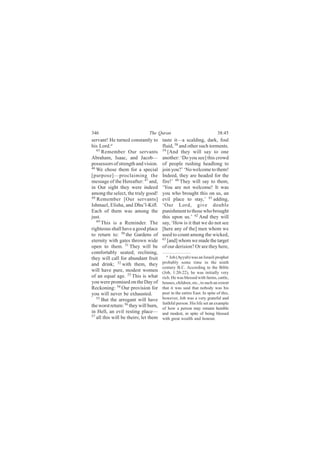 íìê                            Ì¸» Ï«®¿²                                 íèæìë
-»®ª¿²¬ÿ Ø» ¬«®²»¼ ½±²-¬¿²¬´§ ¬±       ¬¿-¬» ·¬‰¿ -½¿´¼·²¹ô ¼¿®µô º±«´
¸·- Ô±®¼ò¿                             º´«·¼ô ëè ¿²¼ ±¬¸»® -«½¸ ¬±®³»²¬-ò
   ìë                                  ëç
      Î»³»³¾»® Ñ«® -»®ª¿²¬-               Åß²¼ ¬¸»§ ©·´´ -¿§ ¬± ±²»
ß¾®¿¸¿³ô ×-¿¿½ô ¿²¼ Ö¿½±¾‰             ¿²±¬¸»®æ •Ü± §±« -»»Ã ¬¸·- ½®±©¼
°±--»--±®- ±º -¬®»²¹¬¸ ¿²¼ ª·-·±²ò     ±º °»±°´» ®«-¸·²¹ ¸»¿¼´±²¹ ¬±
ìê
   É» ½¸±-» ¬¸»³ º±® ¿ -°»½·¿´         ¶±·² §±«áŽ •Ò± ©»´½±³» ¬± ¬¸»³ÿ
Å°«®°±-»Ã‰°®±½´¿·³·²¹ ¬¸»              ×²¼»»¼ô ¬¸»§ ¿®» ¸»¿¼»¼ º±® ¬¸»
³»--¿¹» ±º ¬¸» Ø»®»¿º¬»®æ ìé ¿²¼ô      º·®»ÿŽ êð Ì¸»§ ©·´´ -¿§ ¬± ¬¸»³ô
·² Ñ«® -·¹¸¬ ¬¸»§ ©»®» ·²¼»»¼          •Ç±« ¿®» ²±¬ ©»´½±³»ÿ ×¬ ©¿-
¿³±²¹ ¬¸» -»´»½¬ô ¬¸» ¬®«´§ ¹±±¼ÿ      §±« ©¸± ¾®±«¹¸¬ ¬¸·- ±² «-ô ¿²
ìè
   Î»³»³¾»® ÅÑ«® -»®ª¿²¬-Ã             »ª·´ °´¿½» ¬± -¬¿§ôŽ êï ¿¼¼·²¹ô
×-¸³¿»´ô Û´·-¸¿ô ¿²¼ Ü¸«Ž´óÕ·º´ò       •Ñ«® Ô±®¼ô ¹·ª» ¼±«¾´»
Û¿½¸ ±º ¬¸»³ ©¿- ¿³±²¹ ¬¸»             °«²·-¸³»²¬ ¬± ¬¸±-» ©¸± ¾®±«¹¸¬
¶«-¬ò                                  ¬¸·- «°±² «-òŽ êî ß²¼ ¬¸»§ ©·´´
   ìç
      Ì¸·- ·- ¿ Î»³·²¼»®ò Ì¸»          -¿§ô •Ø±© ·- ·¬ ¬¸¿¬ ©» ¼± ²±¬ -»»
®·¹¸¬»±«- -¸¿´´ ¸¿ª» ¿ ¹±±¼ °´¿½»      Å¸»®» ¿²§ ±º ¬¸»Ã ³»² ©¸±³ ©»
¬± ®»¬«®² ¬±æ ëð ¬¸» Ù¿®¼»²- ±º        «-»¼ ¬± ½±«²¬ ¿³±²¹ ¬¸» ©·½µ»¼ô
»¬»®²·¬§ ©·¬¸ ¹¿¬»- ¬¸®±©² ©·¼»        êí
                                          Å¿²¼Ã ©¸±³ ©» ³¿¼» ¬¸» ¬¿®¹»¬
±°»² ¬± ¬¸»³ò ëï Ì¸»§ ©·´´ ¾»          ±º ±«® ¼»®·-·±²á Ñ® ¿®» ¬¸»§ ¸»®»ô
½±³º±®¬¿¾´§ -»¿¬»¼å ®»½´·²·²¹ô
                                          ¿ Ö±¾ øß§§«¾÷ ©¿- ¿² ×-®¿»´· °®±°¸»¬
¬¸»§ ©·´´ ½¿´´ º±® ¿¾«²¼¿²¬ º®«·¬
¿²¼ ¼®·²µå ëî ©·¬¸ ¬¸»³ô ¬¸»§          °®±¾¿¾´§ -±³» ¬·³» ·² ¬¸» ²·²¬¸
                                       ½»²¬«®§ ÞòÝò ß½½±®¼·²¹ ¬± ¬¸» Þ·¾´»
©·´´ ¸¿ª» °«®»ô ³±¼»-¬ ©±³»²           øÖ±¾ô ïæîðóîî÷ô ¸» ©¿- ·²·¬·¿´´§ ª»®§
±º ¿² »¯«¿´ ¿¹»ò ëí Ì¸·- ·- ©¸¿¬       ®·½¸ò Ø» ©¿- ¾´»--»¼ ©·¬¸ º¿®³-ô ½¿¬¬´»ô
§±« ©»®» °®±³·-»¼ ±² ¬¸» Ü¿§ ±º        ¸±«-»-ô ½¸·´¼®»²ô »¬½òô ¬± -«½¸ ¿² »¨¬»²¬
Î»½µ±²·²¹æ ëì Ñ«® °®±ª·-·±² º±®        ¬¸¿¬ ·¬ ©¿- -¿·¼ ¬¸¿¬ ²±¾±¼§ ©¿- ¸·-
§±« ©·´´ ²»ª»® ¾» »¨¸¿«-¬»¼ò           °»»® ·² ¬¸» »²¬·®» Û¿-¬ò ×² -°·¬» ±º ¬¸·-ô
   ëë
      Þ«¬ ¬¸» ¿®®±¹¿²¬ ©·´´ ¸¿ª»       ¸±©»ª»®ô Ö±¾ ©¿- ¿ ª»®§ ¹®¿¬»º«´ ¿²¼
                                       º¿·¬¸º«´ °»®-±²ò Ø·- ´·º» -»¬ ¿² »¨¿³°´»
¬¸» ©±®-¬ ®»¬«®²æ ëê ¬¸»§ ©·´´ ¾«®²ô   ±º ¸±© ¿ °»®-±² ³¿§ ®»³¿·² ¸«³¾´»
·² Ø»´´ô ¿² »ª·´ ®»-¬·²¹ °´¿½»‰        ¿²¼ ³±¼»-¬ô ·² -°·¬» ±º ¾»·²¹ ¾´»--»¼
ëé
   ¿´´ ¬¸·- ©·´´ ¾» ¬¸»·®-å ´»¬ ¬¸»³   ©·¬¸ ¹®»¿¬ ©»¿´¬¸ ¿²¼ ¸±²±«®ò
 