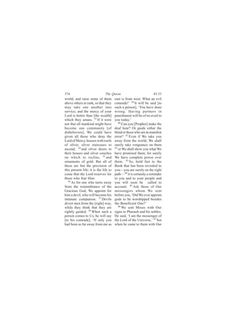 íéì                            Ì¸» Ï«®¿²                            ìíæíí
©±®´¼ô ¿²¼ ®¿·-» -±³» ±º ¬¸»³          »¿-¬ ·- º®±³ ©»-¬ò É¸¿¬ ¿² »ª·´
¿¾±ª» ±¬¸»®- ·² ®¿²µô -± ¬¸¿¬ ¬¸»§     ½±³®¿¼»ÿŽ íç ×¬ ©·´´ ¾» -¿·¼ Å¬±
³¿§ ¬¿µ» ±²» ¿²±¬¸»® ·²¬±              -«½¸ ¿ °»®-±²Ãô •Ç±« ¸¿ª» ¼±²»
-»®ª·½»å ¿²¼ ¬¸» ³»®½§ ±º §±«®         ©®±²¹ò Ø¿ª·²¹ °¿®¬²»®- ·²
Ô±®¼ ·- ¾»¬¬»® ¬¸¿² Å¬¸» ©»¿´¬¸Ã       °«²·-¸³»²¬ ©·´´ ¾» ±º ²± ¿ª¿·´ ¬±
©¸·½¸ ¬¸»§ ¿³¿--ò íí ×º ·¬ ©»®»        §±« ¬±¼¿§òŽ
²±¬ ¬¸¿¬ ¿´´ ³¿²µ·²¼ ³·¹¸¬ ¸¿ª»           ìð
                                             Ý¿² §±« ÅÐ®±°¸»¬Ã ³¿µ» ¬¸»
¾»½±³» ±²» ½±³³«²·¬§ Å±º               ¼»¿º ¸»¿®á Ñ® ¹«·¼» »·¬¸»® ¬¸»
¼·-¾»´·»ª»®-Ãô É» ½±«´¼ ¸¿ª»           ¾´·²¼ ±® ¬¸±-» ©¸± ¿®» ·² ³¿²·º»-¬
¹·ª»² ¿´´ ¬¸±-» ©¸± ¼»²§ ¬¸»           »®®±®á ìï Ûª»² ·º É» ¬¿µ» §±«
Ô±®¼ ±º Ó»®½§ô ¸±«-»- ©·¬¸ ®±±º-       ¿©¿§ º®±³ ¬¸» ©±®´¼ô É» -¸¿´´
±º -·´ª»®ô -·´ª»® -¬¿·®½¿-»- ¬±        -«®»´§ ¬¿µ» ª»²¹»¿²½» ±² ¬¸»³
¿-½»²¼ô íì ¿²¼ -·´ª»® ¼±±®- ¬±         ìî
                                          ±® É» -¸¿´´ -¸±© §±« ©¸¿¬ É»
¬¸»·® ¸±«-»- ¿²¼ -·´ª»® ½±«½¸»-        ¸¿ª» °®±³·-»¼ ¬¸»³å º±® -«®»´§
±² ©¸·½¸ ¬± ®»½´·²»ô íë ¿²¼            É» ¸¿ª» ½±³°´»¬» °±©»® ±ª»®
±®²¿³»²¬- ±º ¹±´¼ò Þ«¬ ¿´´ ±º          ¬¸»³ò ìí Í±ô ¸±´¼ º¿-¬ ¬± ¬¸»
¬¸»-» ¿®» ¾«¬ ¬¸» °®±ª·-·±² ±º         Þ±±µ ¬¸¿¬ ¸¿- ¾»»² ®»ª»¿´»¼ ¬±
¬¸·- °®»-»²¬ ´·º»å ·¬ ·- ¬¸» ´·º» ¬±   §±«‰§±« ¿®» -«®»´§ ±² ¬¸» ®·¹¸¬
½±³» ¬¸¿¬ ¬¸» Ô±®¼ ®»-»®ª»- º±®        °¿¬¸‰ ìì ·¬ ·- ½»®¬¿·²´§ ¿ ®»³·²¼»®
¬¸±-» ©¸± º»¿® Ø·³ò                    ¬± §±« ¿²¼ ¬± §±«® °»±°´» ¿²¼
   íê
      ß- º±® ±²» ©¸± ¬«®²- ¿©¿§        §±« ©·´´ -±±² ¾» ½¿´´»¼ ¬±
º®±³ ¬¸» ®»³»³¾®¿²½» ±º ¬¸»            ¿½½±«²¬ò ìë ß-µ ¬¸±-» ±º Ñ«®
Ù®¿½·±«- Ù±¼ô É» ¿°°±·²¬ º±®           ³»--»²¹»®- ©¸±³ É» -»²¬
¸·³ ¿ ¼»ª·´ô ©¸± ©·´´ ¾»½±³» ¸·-       ¾»º±®» §±«ô •Ü·¼ É» »ª»® ¿°°±·²¬
·²¬·³¿¬» ½±³°¿²·±²ò íé Ü»ª·´-          ¹±¼- ¬± ¾» ©±®-¸·°°»¼ ¾»-·¼»-
¼·ª»®¬ ³»² º®±³ ¬¸» Å®·¹¸¬Ã ©¿§ô       ¬¸» Þ»²»º·½»²¬ Ñ²»áŽ
©¸·´» ¬¸»§ ¬¸·²µ ¬¸¿¬ ¬¸»§ ¿®»            ìê
                                             É» -»²¬ Ó±-»- ©·¬¸ Ñ«®
®·¹¸¬´§ ¹«·¼»¼ò íè É¸»² -«½¸ ¿         -·¹²- ¬± Ð¸¿®¿±¸ ¿²¼ ¸·- ²±¾´»-ò
°»®-±² ½±³»- ¬± Ë-ô ¸» ©·´´ -¿§        Ø» -¿·¼ô •× ¿³ ¬¸» ³»--»²¹»® ±º
Å¬± ¸·- ½±³®¿¼»Ãô •×º ±²´§ §±«         ¬¸» Ô±®¼ ±º ¬¸» Ë²·ª»®-»ôŽ ìé ¾«¬
¸¿¼ ¾»»² ¿- º¿® ¿©¿§ º®±³ ³» ¿-        ©¸»² ¸» ½¿³» ¬± ¬¸»³ ©·¬¸ Ñ«®
 