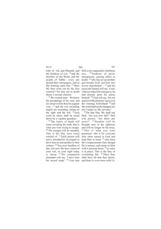 ëðæíë                            Ï¿º                               íçé
¬®·¾» ±º •ß¼ô ¿²¼ Ð¸¿®¿±¸ô ¿²¼       Ø»´´ »ª»®§ «²¹®¿¬»º«´ô ®»¾»´´·±«-
¬¸» ¾®»¬¸®»² ±º Ô±¬ô ïì ¿²¼ ¬¸»      ±²»ô îë ¸·²¼»®»® ±º ¹±±¼ô
¼©»´´»®- ±º ¬¸» É±±¼ô ¿²¼ ¬¸»        ¬®¿²-¹®»--±®ô ½¿«-·²¹ ±¬¸»®- ¬±
°»±°´» ±º Ì«¾¾¿•æ »ª»®§ ±²»          ¼±«¾¬ô îê ©¸± ¸¿- -»¬ «° ¿²±¬¸»®
¼»²·»¼ ¬¸»·® ³»--»²¹»®-ô ¿²¼ -±      ¹±¼ ¾»-·¼»- Ù±¼æ ½¿-¬ ¸·³ ·²¬±
Ó§ ©¿®²·²¹ ½¿³» ¬®«»ò ïë É»®»        -»ª»®» °«²·-¸³»²¬Ž‰îé ¿²¼ ¸·-
É» ¬¸»² ©±®² ±«¬ ¾§ ¬¸» º·®-¬        ¿--±½·¿¬» ÅÍ¿¬¿²Ã ©·´´ -¿§ô •Ô±®¼ô
½®»¿¬·±²á Ç»¬ ¬¸»§ ¿®» ·² ¼±«¾¬      × ¼·¼ ²±¬ ³¿µ» ¸·³ ¬®¿²-¹®»--ô ¸»
¿¾±«¬ ¿ -»½±²¼ ½®»¿¬·±²ò             ¸¿¼ ¿´®»¿¼§ ¹±²» º¿® ¿-¬®¿§
   ïê
      É» ½®»¿¬»¼ ³¿²‰É» µ²±©         ¸·³-»´ºòŽ îè Ù±¼ ©·´´ -¿§ô •Ü± ²±¬
¬¸» °®±³°¬·²¹- ±º ¸·- -±«´ô ¿²¼      ¯«¿®®»´ ·² Ó§ °®»-»²½»ò × ¹¿ª» §±«
¿®» ½´±-»® ¬± ¸·³ ¬¸¿² ¸·- ¶«¹«´¿®   ¬¸» ©¿®²·²¹ ¾»º±®»¸¿²¼ îç ¿²¼
ª»·²‰ïé ¿²¼ ¬¸» ¬©± ®»½±®¼·²¹        Ó§ ©±®¼ -¸¿´´ ²±¬ ¾» ½¸¿²¹»¼ô ²±®
¿²¹»´- ¿®» ®»½±®¼·²¹ô -·¬¬·²¹ ±²     ¿³ × «²¶«-¬ ¬± Ó§ -»®ª¿²¬-òŽ
¬¸» ®·¹¸¬ ¿²¼ ¬¸» ´»º¬æ ïè »¿½¸         íð
                                           Ñ² ¬¸¿¬ Ü¿§ô É» -¸¿´´ ¿-µ
©±®¼ ¸» «¬¬»®- -¸¿´´ ¾» ²±¬»¼        Ø»´´ô •ß®» §±« ²±© º«´´áŽ Ø»´´
¼±©² ¾§ ¿ ª·¹·´¿²¬ ¹«¿®¼·¿²ò         ©·´´ ¿²-©»®ô •ß®» ¬¸»®» ¿²§
   ïç
      Ì¸» ¬®¿²½» ±º ¼»¿¬¸ ©·´´       ³±®»áŽ íï Ð¿®¿¼·-» ©·´´ ¾»
½±³» ®»ª»¿´·²¹ ¬¸» ¬®«¬¸æ ¬¸¿¬ ·-    ¾®±«¹¸¬ ²»¿® ¬± ¬¸» ®·¹¸¬»±«-
©¸¿¬ §±« ©»®» ¬®§·²¹ ¬± »-½¿°»ò      ¿²¼ ©·´´ ²± ´±²¹»® ¾» º¿® ¿©¿§ò
îð                                   íî
   Ì¸» ¬®«³°»¬ ©·´´ ¾» -±«²¼»¼ò         Ì¸·- ·- ©¸¿¬ §±« ©»®»
Ì¸·- ·- ¬¸» Ü¿§ Å§±« ©»®»Ã           °®±³·-»¼‰¬¸·- ·- º±® »ª»®§±²»
©¿®²»¼ ±ºò îï Û¿½¸ °»®-±² ©·´´       ©¸± ±º¬»² ¬«®²»¼ ¬± Ù±¼ ¿²¼
¿®®·ª» ¿¬¬»²¼»¼ ¾§ ¿² Å¿²¹»´Ã ¬±     µ»°¬ Ø·³ ·² ³·²¼ô íí ©¸± º»¿®-
¼®·ª» ¸·³ ±² ¿²¼ ¿²±¬¸»® ¬± ¾»¿®     ¬¸» Ý±³°¿--·±²¿¬» Ñ²»ô ¬¸±«¹¸
©·¬²»--ò îî Ç±« ©»®» ¸»»¼´»-- ±º     Ø» ·- «²-»»²ô ¿²¼ ½±³»- ¬± Ø·³
¬¸·-ô ¾«¬ ²±© É» ¸¿ª» ®»³±ª»¼        ©·¬¸ ¿ °»²·¬»²¬ ¸»¿®¬å íì -± »²¬»®
§±«® ª»·´ô -± §±«® -·¹¸¬ ¬±¼¿§       ·¬ ·² °»¿½»ò Ì¸·- ·- ¬¸» Ü¿§ ±º
·- -¸¿®°ò îí Ø·- ½±³°¿²·±²           »ª»®´¿-¬·²¹ ´·º»ò íë Ì¸»®» ¬¸»§
¿¬¬»²¼¿²¬ ©·´´ -¿§ô •× ¸¿ª» ¸»®»     -¸¿´´ ¸¿ª» ¿´´ ¬¸¿¬ ¬¸»§ ¼»-·®»ô
¸·- ®»½±®¼ ®»¿¼§òŽ îì •Ý¿-¬ ·²¬±     ¿²¼ ¬¸»®» ·- »ª»² ³±®» ©·¬¸ Ë-ò
 