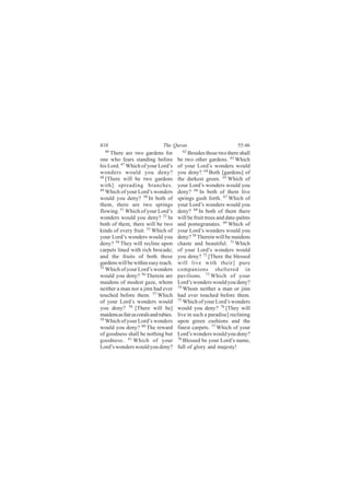 ìïð                             Ì¸» Ï«®¿²                           ëëæìê
  ìê                                      êî
     Ì¸»®» ¿®» ¬©± ¹¿®¼»²- º±®               Þ»-·¼»- ¬¸±-» ¬©± ¬¸»®» -¸¿´´
±²» ©¸± º»¿®- -¬¿²¼·²¹ ¾»º±®»           ¾» ¬©± ±¬¸»® ¹¿®¼»²-ò êí É¸·½¸
¸·- Ô±®¼ò ìé É¸·½¸ ±º §±«® Ô±®¼Ž-       ±º §±«® Ô±®¼Ž- ©±²¼»®- ©±«´¼
©±²¼»®- ©±«´¼ §±« ¼»²§á                 §±« ¼»²§á êì Þ±¬¸ Å¹¿®¼»²-Ã ±º
ìè
   ÅÌ¸»®» ©·´´ ¾» ¬©± ¹¿®¼»²-           ¬¸» ¼¿®µ»-¬ ¹®»»²ò êë É¸·½¸ ±º
©·¬¸Ã -°®»¿¼·²¹ ¾®¿²½¸»-ò               §±«® Ô±®¼Ž- ©±²¼»®- ©±«´¼ §±«
ìç
   É¸·½¸ ±º §±«® Ô±®¼Ž- ©±²¼»®-         ¼»²§á êê ×² ¾±¬¸ ±º ¬¸»³ ´·ª»
©±«´¼ §±« ¼»²§á ëð ×² ¾±¬¸ ±º           -°®·²¹- ¹«-¸ º±®¬¸ò êé É¸·½¸ ±º
¬¸»³ô ¬¸»®» ¿®» ¬©± -°®·²¹-             §±«® Ô±®¼Ž- ©±²¼»®- ©±«´¼ §±«
º´±©·²¹ò ëï É¸·½¸ ±º §±«® Ô±®¼Ž-        ¼»²§á êè€×² ¾±¬¸ ±º ¬¸»³ ¬¸»®»
©±²¼»®- ©±«´¼ §±« ¼»²§á ëî ×²           ©·´´ ¾» º®«·¬ ¬®»»- ¿²¼ ¼¿¬»ó°¿´³-
¾±¬¸ ±º ¬¸»³ô ¬¸»®» ©·´´ ¾» ¬©±         ¿²¼ °±³»¹®¿²¿¬»-ò êç É¸·½¸ ±º
µ·²¼- ±º »ª»®§ º®«·¬ò ëí É¸·½¸ ±º       §±«® Ô±®¼Ž- ©±²¼»®- ©±«´¼ §±«
§±«® Ô±®¼Ž- ©±²¼»®- ©±«´¼ §±«           ¼»²§á éð Ì¸»®»·² ©·´´ ¾» ³¿·¼»²-
¼»²§á ëì Ì¸»§ ©·´´ ®»½´·²» «°±²         ½¸¿-¬» ¿²¼ ¾»¿«¬·º«´ò éï É¸·½¸
½¿®°»¬- ´·²»¼ ©·¬¸ ®·½¸ ¾®±½¿¼»å        ±º §±«® Ô±®¼Ž- ©±²¼»®- ©±«´¼
¿²¼ ¬¸» º®«·¬- ±º ¾±¬¸ ¬¸»-»            §±« ¼»²§á éî ÅÌ¸»®» ¬¸» ¾´»--»¼
¹¿®¼»²- ©·´´ ¾» ©·¬¸·² »¿-§ ®»¿½¸ò      ©·´´ ´·ª» ©·¬¸ ¬¸»·®Ã °«®»
ëë
   É¸·½¸ ±º §±«® Ô±®¼Ž- ©±²¼»®-         ½±³°¿²·±²- -¸»´¬»®»¼ ·²
©±«´¼ §±« ¼»²§á ëê Ì¸»®»·² ¿®»          °¿ª·´·±²-ò éí É¸·½¸ ±º §±«®
³¿·¼»²- ±º ³±¼»-¬ ¹¿¦»ô ©¸±³            Ô±®¼Ž- ©±²¼»®- ©±«´¼ §±« ¼»²§á
²»·¬¸»® ¿ ³¿² ²±® ¿ ¶·²² ¸¿¼ »ª»®       éì
                                           É¸±³ ²»·¬¸»® ¿ ³¿² ±® ¶·²²
¬±«½¸»¼ ¾»º±®» ¬¸»³ò ëé É¸·½¸           ¸¿¼ »ª»® ¬±«½¸»¼ ¾»º±®» ¬¸»³ò
±º §±«® Ô±®¼Ž- ©±²¼»®- ©±«´¼            éë
                                           É¸·½¸ ±º §±«® Ô±®¼Ž- ©±²¼»®-
§±« ¼»²§á ëè €ÅÌ¸»®» ©·´´ ¾»Ã           ©±«´¼ §±« ¼»²§á éê ÅÌ¸»§ ©·´´
³¿·¼»²- ¿- º¿·® ¿- ½±®¿´- ¿²¼ ®«¾·»-ò   ´·ª» ·² -«½¸ ¿ °¿®¿¼·-»Ã ®»½´·²·²¹
ëç
   É¸·½¸ ±º §±«® Ô±®¼Ž- ©±²¼»®-         «°±² ¹®»»² ½«-¸·±²- ¿²¼ ¬¸»
©±«´¼ §±« ¼»²§á êð Ì¸» ®»©¿®¼           º·²»-¬ ½¿®°»¬-ò éé É¸·½¸ ±º §±«®
±º ¹±±¼²»-- -¸¿´´ ¾» ²±¬¸·²¹ ¾«¬        Ô±®¼Ž- ©±²¼»®- ©±«´¼ §±« ¼»²§á
¹±±¼²»--ò êï É¸·½¸ ±º §±«®              éè Þ´»--»¼ ¾» §±«® Ô±®¼Ž- ²¿³»ô

Ô±®¼Ž- ©±²¼»®- ©±«´¼ §±« ¼»²§á          º«´´ ±º ¹´±®§ ¿²¼ ³¿¶»-¬§ÿ
 