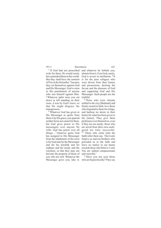 ëçæïï                         Þ¿²·-¸³»²¬                            ìîï
  í
     ×º Ù±¼ ¸¿¼ ²±¬ °®»-½®·¾»¼        ¿²¼ ©¸¿¬»ª»® ¸» º±®¾·¼- §±«ô
»¨·´» º±® ¬¸»³ô Ø» ©±«´¼ -«®»´§       ¿¾-¬¿·² º®±³ ·¬ò Ú»¿® Ù±¼å -«®»´§ô
¸¿ª» °«²·-¸»¼ ¬¸»³ ·² ¬¸·- ©±®´¼ò     Ù±¼ ·- -»ª»®» ·² ®»¬®·¾«¬·±²ò è ×¬
Þ«¬ ¬¸»§ -¸¿´´ ¸¿ª» ¬¸» ¬±®³»²¬       ·- º±® ¬¸» °±±® ®»º«¹»»- ©¸±
±º Ú·®» ·² ¬¸» Ø»®»¿º¬»®ô ì ¾»½¿«-»   ©»®» ¼®·ª»² º®±³ ¬¸»·® ¸±³»-
¬¸»§ -»¬ ¬¸»³-»´ª»- ¿¹¿·²-¬ Ù±¼       ¿²¼ °±--»--·±²-ô ¼»-·®·²¹ ¬¸»
¿²¼ Ø·- Ó»--»²¹»®æ Ù±¼ ·- -¬»®²       º¿ª±«® ¿²¼ ¬¸» °´»¿-«®» ±º Ù±¼
·² Ø·- °«²·-¸³»²¬ ±º ¿²§±²»           ¿²¼ -«°°±®¬·²¹ Ù±¼ ¿²¼ Ø·-
©¸± -»¬- ¸·³-»´º ¿¹¿·²-¬ Ø·³ò         Ó»--»²¹»®ò Í«½¸ °»±°´» ¿®» ¬¸»
ë
  É¸¿¬»ª»® °¿´³ ¬®»»- §±« ½«¬         ¬®«¬¸º«´ò
¼±©² ±® ´»º¬ -¬¿²¼·²¹ ±² ¬¸»·®           ç
                                           Ì¸±-» ©¸± ©»®» ¿´®»¿¼§
®±±¬-ô ·¬ ©¿- ¾§ Ù±¼Ž- ´»¿ª»ô -±      -»¬¬´»¼ ·² ¬¸» ½·¬§ ÅÓ¿¼·²¿¸Ã ¿²¼
¬¸¿¬ Ø» ³·¹¸¬ ¼·-¹®¿½» ¬¸»            º·®³´§ ®±±¬»¼ ·² º¿·¬¸ô ´±ª» ¬¸±-»
¬®¿²-¹®»--±®-ò                        ©¸± ³·¹®¿¬»¼ ¬± ¬¸»³ º±® ®»º«¹»ô
   ê
     É¸¿¬»ª»® Ù±¼ ¸¿- ¹·ª»² ¬±        ¿²¼ ¸¿®¾±«® ²± ¼»-·®» ·² ¬¸»·®
Ø·- Ó»--»²¹»® ¿- -°±·´- º®±³          ¸»¿®¬- º±® ©¸¿¬ ¸¿- ¾»»² ¹·ª»² ¬±
¬¸»³ ·- ¾§ Ø·- ¹®¿½»å §±« -°«®®»¼     ¬¸» Å´¿¬¬»®Ãò Ì¸»§ ¹·ª» ¬¸»³
²»·¬¸»® ¸±®-» ²±® ½¿³»´ º±® ¬¸»³ô     °®»º»®»²½» ±ª»® ¬¸»³-»´ª»-ô »ª»²
¾«¬ Ù±¼ ¹·ª»- °±©»® ¬± Ø·-            ·º ¬¸»§ ¬±± ¿®» ²»»¼§æ ¬¸±-» ©¸±
³»--»²¹»®- ±ª»® ¿²§±²» Ø»             ¿®» -¿ª»¼ º®±³ ¬¸»·® ±©² -±«´-Ž
©·´´-ò Ù±¼ ¸¿- °±©»® ±ª»® ¿´´         ¹®»»¼ ¿®» ¬®«´§ -«½½»--º«´ò
¬¸·²¹-‰é ©¸¿¬»ª»® ¹¿·²- Ù±¼           ïð
                                           Ì¸±-» ©¸± ½¿³» Å·²¬± ¬¸»
¸¿- ¿--·¹²»¼ ¬± Ø·- Ó»--»²¹»®         º¿·¬¸Ã ¿º¬»® ¬¸»³ -¿§ô •Ñ«® Ô±®¼ô
º®±³ ¬¸» ·²¸¿¾·¬¿²¬- ±º ¬¸» ¬±©²      º±®¹·ª» «- ¿²¼ ±«® ¾®±¬¸»®- ©¸±
·- º±® Ù±¼ ¿²¼ º±® ¬¸» Ó»--»²¹»®      °®»½»¼»¼ «- ·² ¬¸» º¿·¬¸ ¿²¼
¿²¼ º±® ¸·- µ·²-º±´µ ¿²¼ º±®          ´»¿ª» ²± ³¿´·½» ·² ±«® ¸»¿®¬-
±®°¸¿²- ¿²¼ ¬¸» ²»»¼§ ¿²¼ ¬¸»         ¬±©¿®¼- ¬¸±-» ©¸± ¾»´·»ª»ò Ô±®¼ô
©¿§º¿®»®ô -± ¬¸¿¬ ¬¸»§ ³¿§ ²±¬        Ç±« ¿®» ·²¼»»¼ ½±³°¿--·±²¿¬»
¾»½±³» ¬¸» °®±°»®¬§ ±º ¬¸±-» ±º       ¿²¼ ³»®½·º«´òŽ
§±« ©¸± ¿®» ®·½¸ò É¸¿¬»ª»® ¬¸»           ïï
                                            Ø¿ª» §±« ²±¬ -»»² ¬¸±-»
Ó»--»²¹»® ¹·ª»- §±«ô ¬¿µ» ·¬å         ©¸± ¿½¬ ¸§°±½®·¬·½¿´´§á Ì¸»§ -¿§
 