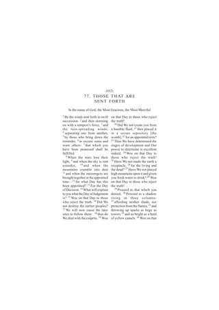 øìëî÷
                é é ò Ì Ø Ñ Í Û Ì Ø ßÌ ß Î Û
                       Í Û Ò Ì Ú Ñ ÎÌ Ø
    ×² ¬¸» ²¿³» ±º Ù±¼ô ¬¸» Ó±-¬ Ù®¿½·±«-ô ¬¸» Ó±-¬ Ó»®½·º«´
ï                                    ±² ¬¸¿¬ Ü¿§ ¬± ¬¸±-» ©¸± ®»¶»½¬
  Þ§ ¬¸» ©·²¼- -»²¬ º±®¬¸ ·² -©·º¬
-«½½»--·±²ô î ¿²¼ ¬¸»² -¬±®³·²¹      ¬¸» ¬®«¬¸ÿ
±² ©·¬¸ ¿ ¬»³°»-¬Ž- º±®½»ô í ¿²¼        îð
                                           Ü·¼ É» ²±¬ ½®»¿¬» §±« º®±³
¬¸» ®¿·²ó-°®»¿¼·²¹ ©·²¼-ô            ¿ ¸«³¾´» º´«·¼ô îï ¬¸»² °´¿½»¼ ·¬
ì
  -»°¿®¿¬·²¹ ±²» º®±³ ¿²±¬¸»®ô       ·² ¿ -»½«®» ®»°±-·¬±®§ Å¬¸»
ë
  ¾§ ¬¸±-» ©¸± ¾®·²¹ ¼±©² ¬¸»        ©±³¾Ãô îî º±® ¿² ¿°°±·²¬»¼ ¬»®³á
®»³·²¼»®ô ê ¬± »¨½«-» -±³» ¿²¼       îí
                                        Ì¸«- É» ¸¿ª» ¼»¬»®³·²»¼ ¬¸»
©¿®² ±¬¸»®-æ é ¬¸¿¬ ©¸·½¸ §±«        -¬¿¹»- ±º ¼»ª»´±°³»²¬ ¿²¼ Ñ«®
¸¿ª» ¾»»² °®±³·-»¼ -¸¿´´ ¾»          °±©»® ¬± ¼»¬»®³·²» ·- »¨½»´´»²¬
º«´º·´´»¼ò                           ·²¼»»¼ò îì É±» ±² ¬¸¿¬ Ü¿§ ¬±
   è
     É¸»² ¬¸» -¬¿®- ´±-» ¬¸»·®       ¬¸±-» ©¸± ®»¶»½¬ ¬¸» ¬®«¬¸ÿ
´·¹¸¬ô ç ¿²¼ ©¸»² ¬¸» -µ§ ·- ®»²¬    îë
                                        Ø¿ª» É» ²±¬ ³¿¼» ¬¸» »¿®¬¸ ¿
¿-«²¼»®ô ïð ¿²¼ ©¸»² ¬¸»             ®»½»°¬¿½´»ô îê º±® ¬¸» ´·ª·²¹ ¿²¼
³±«²¬¿·²- ½®«³¾´» ·²¬± ¼«-¬          ¬¸» ¼»¿¼á îé Ø¿ª» É» ²±¬ °´¿½»¼
ïï
   ¿²¼ ©¸»² ¬¸» ³»--»²¹»®- ¿®»       ¸·¹¸ ³±«²¬¿·²- «°±² ·¬ ¿²¼ ¹·ª»²
¾®±«¹¸¬ ¬±¹»¬¸»® ¿¬ ¬¸» ¿°°±·²¬»¼    §±« º®»-¸ ©¿¬»® ¬± ¼®·²µá îè É±»
¬·³»‰ïî º±® ©¸¿¬ Ü¿§ ¸¿- ¬¸·-        ±² ¬¸¿¬ Ü¿§ ¬± ¬¸±-» ©¸± ®»¶»½¬
¾»»² ¿°°±·²¬»¼á ïí Ú±® ¬¸» Ü¿§       ¬¸» ¬®«¬¸ÿ
±º Ü»½·-·±²ò ïì É¸¿¬ ©·´´ »¨°´¿·²       îç Ð®±½»»¼ ¬± ¬¸¿¬ ©¸·½¸ §±«

¬± §±« ©¸¿¬ ¬¸» Ü¿§ ±º Ö«¼¹»³»²¬     ¼»²·»¼ò íð Ð®±½»»¼ ¬± ¿ -¸¿¼±©
·-á ïë É±» ±² ¬¸¿¬ Ü¿§ ¬± ¬¸±-»      ®·-·²¹ ·² ¬¸®»» ½±´«³²-æ
©¸± ®»¶»½¬ ¬¸» ¬®«¬¸ò ïê Ü·¼ É»      íï
                                        ¿ºº±®¼·²¹ ²»·¬¸»® -¸¿¼»ô ²±®
²±¬ ¼»-¬®±§ ¬¸» »¿®´·»® °»±°´»-á     °®±¬»½¬·±² º®±³ ¬¸» º´¿³»-ô íî ¿²¼
ïé
   É» ©·´´ ²±© ½¿«-» ¬¸» ´¿¬»®       ¬¸®±©·²¹ «° -°¿®µ- ¿- ¸«¹» ¿-
±²»- ¬± º±´´±© ¬¸»³æ ïè ¬¸«- ¼±      ¬±©»®- íí ¿²¼ ¿- ¾®·¹¸¬ ¿- ¿ ¸»®¼
É» ¼»¿´ ©·¬¸ ¬¸» ½«´°®·¬-ò ïç É±»    ±º §»´´±© ½¿³»´-ò íì É±» ±² ¬¸¿¬
 