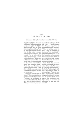 øìëë÷
                  éçò ÌØÛ ÐÔËÝÕÛÎÍ
    ×² ¬¸» ²¿³» ±º Ù±¼ô ¬¸» Ó±-¬ Ù®¿½·±«-ô ¬¸» Ó±-¬ Ó»®½·º«´
ï
  Þ§ Å¬¸» ©·²¼-Ã ¬¸¿¬ °´«½µ ±«¬       ¬± §±«® Ô±®¼ô -± ¬¸¿¬ §±« -¸±«´¼
ª»¸»³»²¬´§ î ¿²¼ ¬¸±-» ¬¸¿¬ ¾´±©      º»¿® Ø·³áŒŽ îð Ó±-»- -¸±©»¼
¹»²¬´§ô í ¿²¼ ¾§ Å¬¸» ½´±«¼-Ã ¬¸¿¬    ¸·³ ¬¸» ¹®»¿¬ -·¹²ô îï ¾«¬ ¸»
-©·³ -»®»²»´§ ¿²¼ ì ¾§ ¬¸±-»          ¼»²·»¼ ·¬ ¿²¼ ®»º«-»¼ Å¬¸» º¿·¬¸Ãò
                                      îî
¬¸¿¬ ±«¬-¬®·° ¬¸»³ -«¼¼»²´§ô ë ¿²¼       Ì¸»² ¸» ¯«·½µ´§ ¬«®²»¼ ¸·-
¾§ ¬¸±-» ©¸± ®»¹«´¿¬» »ª»²¬-ò         ¾¿½µò îí ß²¼ ¸» -«³³±²»¼ ¿´´
ê
  Ñ² ¬¸» Ü¿§ ©¸»² ¿ ª·±´»²¬           ¸·- °»±°´»ô îì ¿²¼ °®±½´¿·³»¼ô •×
½±²ª«´-·±² ©·´´ ½±²ª«´-» Å¬¸»         ¿³ §±«® -«°®»³» Ô±®¼ôŽ îë ¾«¬
©±®´¼Ãô é ¬± ¾» º±´´±©»¼ ¾§           Ù±¼ -»·¦»¼ ¸·³ ¿²¼ ³»¬»¼ ±«¬ ¬±
º«®¬¸»® Å½±²ª«´-·±²-Ãô è ¸»¿®¬-       ¸·³ ¬¸» ½¸¿-¬·-»³»²¬ ±º ¾±¬¸ ¬¸»
©·´´ ¾» ¬¸®±¾¾·²¹ô ç ©¸·´» »§»-       ²»¨¬ ©±®´¼ ¿²¼ ¬¸» °®»-»²¬æ
©·´´ ¾» ¼±©²½¿-¬ò ïð Ì¸»§ -¿§ô        îê
                                         -«®»´§ ¬¸»®» ·- ·² ¬¸·- ¿ ´»--±²
•É¸¿¬á -¸¿´´ ©» ¾» ¾®±«¹¸¬ ¾¿½µ       º±® ¬¸» Ù±¼óº»¿®·²¹ò
¬± ´·º»ô ïï »ª»² ¿º¬»® ©» ¸¿ª»           îé ÅÑ Ó»²ÿÃ ß®» §±« ³±®»

¬«®²»¼ ·²¬± ¼»½¿§»¼ ¾±²»-áŽ           ¼·ºº·½«´¬ ¬± ½®»¿¬» ¬¸¿² ¬¸» ¸»¿ª»²
ïî
   ¿²¼ ¬¸»§ -¿§ô •Ì¸¿¬ ·²¼»»¼         ©¸·½¸ Ø» ¸¿- ¾«·´¬ô îè ¾§ ®¿·-·²¹
©±«´¼ ¾» ¿ ´±-·²¹ ®»¬«®²òŽ ïí Þ«¬     ·¬- ª¿«´¬ ¸·¹¸ ¿²¼ º¿-¸·±²·²¹ ·¬
¿´´ ·¬ ©·´´ ¬¿µ» ·- ¿ -·²¹´» ¾´¿-¬ô   º´¿©´»--´§ô îç ¿²¼ ³¿µ·²¹ ·¬- ²·¹¸¬
ïì
   ¿²¼ ¾»¸±´¼ÿ Ì¸»§ ©·´´ ¿´´ ½±³»     ¼¿®µ ¿²¼ ¾®·²¹·²¹ º±®¬¸ ·¬-
±«¬ ·² ¬¸» ±°»²ò                      ³±®²·²¹ ´·¹¸¬ô íð ¿²¼ ¬¸» »¿®¬¸
   ïë
      Ø¿ª» §±« ¸»¿®¼ ¬¸» -¬±®§ ±º     ©¸·½¸ Ø» -°®»¿¼ ±«¬ô íï ¿º¬»® ¬¸¿¬
Ó±-»-á ïê Ø·- Ô±®¼ ½¿´´»¼ ±«¬ ¬±      ¾®·²¹·²¹ º±®¬¸ º®±³ ·¬ ·¬- ©¿¬»®
¸·³ ¾§ ¬¸» -¿½®»¼ ª¿´´»§ ±º Ì«©¿æ     ¿²¼ ·¬- °¿-¬«®» ´¿²¼ô íî ¿²¼
ïé
   Å-¿§·²¹Ãô •Ù± ¬± Ð¸¿®¿±¸ô ¸»       ³¿µ·²¹ ¬¸» ³±«²¬¿·²- º·®³æ
¸¿- »¨½»»¼»¼ ¿´´ ¾±«²¼-ô ïè ¿²¼       íí
                                         Å¿´´ ¬¸·-Ã ¿- ¿ ³»¿²- ±º
-¿§ô •É·´´ §±« ®»º±®³ §±«®-»´ºá       -«-¬»²¿²½» º±® §±« ¿²¼ §±«®
ïç
   Ü± §±« ©¿²¬ ³» ¬± ¹«·¼» §±«        ¿²·³¿´-á
 