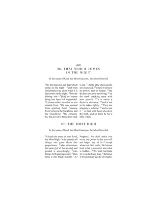 øìêî÷
             è ê ò Ì Ø ßÌ É Ø × Ý Ø Ý Ñ Ó Û Í
                     ×Ò ÌØÛ Ò×ÙØÌ
    ×² ¬¸» ²¿³» ±º Ù±¼ô ¬¸» Ó±-¬ Ù®¿½·±«-ô ¬¸» Ó±-¬ Ó»®½·º«´

ï
  Þ§ ¬¸» ¸»¿ª»²- ¿²¼ ¬¸¿¬ ©¸·½¸        ¬± ´·º»ò ç Ñ² ¬¸» Ü¿§ ©¸»² -»½®»¬-
½±³»- ·² ¬¸» ²·¹¸¬‰î ¿²¼ ©¸¿¬          ¿®» ¼·-½´±-»¼ô ïð Å³¿²Ã ©·´´ ¸¿ª»
½±«´¼ ³¿µ» §±« µ²±© ©¸¿¬ ·¬ ·-         ²± °±©»®ô ¿²¼ ²± ¸»´°»®ò ïï Þ§
¬¸¿¬ ½±³»- ·² ¬¸» ²·¹¸¬á í ×¬ ·- ¬¸»   ¬¸» ¸»¿ª»²-ô »ª»®ó®»ª±´ª·²¹ô ïî ¾§
-¸·²·²¹ -¬¿®‰ì Åº±®Ã ²± ¸«³¿²          ¬¸» »¿®¬¸ ½®¿½µ·²¹ ±°»² ©·¬¸
¾»·²¹ ¸¿- ¾»»² ´»º¬ «²¹«¿®¼»¼ò         ²»© ¹®±©¬¸ò ïí ×¬ ·- -«®»´§ ¿
ë
  Ô»¬ ³¿² ®»º´»½¬ ±² ©¸¿¬ ¸» ©¿-       ¼»½·-·ª» «¬¬»®¿²½»å ïì ¿²¼ ·- ²±¬
½®»¿¬»¼ º®±³ò ê Ø» ©¿- ½®»¿¬»¼         ¬± ¾» ¬¿µ»² ´·¹¸¬´§ò ïë Ì¸»§ ¿®»
º®±³ -°«®¬·²¹ º´«·¼ô é ·--«·²¹         °´¿²²·²¹ ¿ -½¸»³»ô ïê ¿²¼ -± ¿³
º®±³ ¾»¬©»»² ¬¸» ¾¿½µ¾±²» ¿²¼          ×æ ïé -± ¾»¿® ©·¬¸ ¬¸±-» ©¸± ¼»²§
¬¸» ¾®»¿-¬¾±²»æ è Ø» ½»®¬¿·²´§         ¬¸» ¬®«¬¸ô ¿²¼ ´»¬ ¬¸»³ ¾» º±® ¿
¸¿- ¬¸» °±©»® ¬± ¾®·²¹ ¸·³ ¾¿½µ        ´·¬¬´» ©¸·´»ò

                  èéò ÌØÛ ÓÑÍÌ Ø×ÙØ
    ×² ¬¸» ²¿³» ±º Ù±¼ô ¬¸» Ó±-¬ Ù®¿½·±«-ô ¬¸» Ó±-¬ Ó»®½·º«´

ï
  Ù´±®·º§ ¬¸» ²¿³» ±º §±«® Ô±®¼ô       Ð®±°¸»¬ÿÃ É» -¸¿´´ ³¿µ» §±«
¬¸» Ó±-¬ Ø·¹¸ô î ©¸± ½®»¿¬»¼ ¿´´       ®»½·¬» ¬¸» Ï«®¿² -± ¬¸¿¬ §±« ©·´´
¬¸·²¹- ¿²¼ ¹¿ª» ¬¸»³ ¼«»               ²±¬ º±®¹»¬ ¿²§ ±º ·¬‰é »¨½»°¬
°®±°±®¬·±²-ô í ©¸± ¼»¬»®³·²»-          ©¸¿¬»ª»® Ù±¼ ©·´´-å Ø» µ²±©-
¬¸» ²¿¬«®» Å±º ¿´´ ¬¸¿¬ »¨·-¬-Ãô ¿²¼   ¾±¬¸ ©¸¿¬ ·- ³¿²·º»-¬ ¿²¼ ©¸¿¬
¹«·¼»¼ ·¬ ¿½½±®¼·²¹´§å ì ©¸±           ·- ¸·¼¼»²‰è É» -¸¿´´ º¿½·´·¬¿¬»
¾®·²¹- º±®¬¸ ¹®»»² °¿-¬«®»ô ë ¬¸»²     º±® §±« ¬¸» Û¿-§ É¿§ò ç Î»³·²¼ô
¬«®²- ·¬ ·²¬± ¾´¿½µ -¬«¾¾´»ò ê ÅÑ      ·º ¬¸» ®»³·²¼»® ½¿² ¾» ±º ¾»²»º·¬ò
 