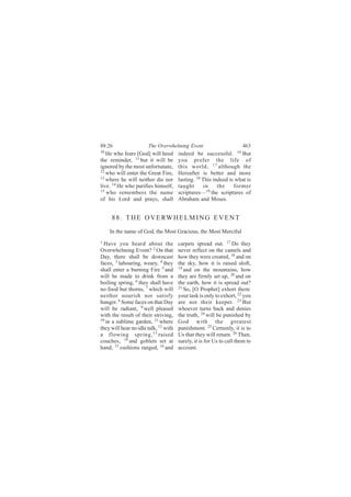 èèæîê                  Ì¸» Ñª»®©¸»´³·²¹ Ûª»²¬                         ìêí
ïð                                     ·²¼»»¼ ¾» -«½½»--º«´ò ïê Þ«¬
   Ø» ©¸± º»¿®- ÅÙ±¼Ã ©·´´ ¸»»¼
¬¸» ®»³·²¼»®ô ïï ¾«¬ ·¬ ©·´´ ¾»        §±« °®»º»® ¬¸» ´·º» ±º
·¹²±®»¼ ¾§ ¬¸» ³±-¬ «²º±®¬«²¿¬»ô       ¬¸·- ©±®´¼ô ïé ¿´¬¸±«¹¸ ¬¸»
ïî
   ©¸± ©·´´ »²¬»® ¬¸» Ù®»¿¬ Ú·®»ô      Ø»®»¿º¬»® ·- ¾»¬¬»® ¿²¼ ³±®»
ïí                                     ´¿-¬·²¹ò ïè Ì¸·- ·²¼»»¼ ·- ©¸¿¬ ·-
   ©¸»®» ¸» ©·´´ ²»·¬¸»® ¼·» ²±®
´·ª»ò ïì Ø» ©¸± °«®·º·»- ¸·³-»´ºô      ¬¿«¹¸¬       ·²    ¬¸»    º±®³»®
ïë                                     -½®·°¬«®»-‰ïç ¬¸» -½®·°¬«®»- ±º
   ©¸± ®»³»³¾»®- ¬¸» ²¿³»
±º ¸·- Ô±®¼ ¿²¼ °®¿§-ô -¸¿´´           ß¾®¿¸¿³ ¿²¼ Ó±-»-ò


     è è ò Ì Ø Û Ñ Ê Û ÎÉ Ø Û Ô Ó × Ò Ù Û Ê Û Ò Ì
     ×² ¬¸» ²¿³» ±º Ù±¼ô ¬¸» Ó±-¬ Ù®¿½·±«-ô ¬¸» Ó±-¬ Ó»®½·º«´
ï
  Ø¿ª» §±« ¸»¿®¼ ¿¾±«¬ ¬¸»             ½¿®°»¬- -°®»¿¼ ±«¬ò ïé Ü± ¬¸»§
Ñª»®©¸»´³·²¹ Ûª»²¬á î Ñ² ¬¸¿¬          ²»ª»® ®»º´»½¬ ±² ¬¸» ½¿³»´- ¿²¼
Ü¿§ô ¬¸»®» -¸¿´´ ¾» ¼±©²½¿-¬           ¸±© ¬¸»§ ©»®» ½®»¿¬»¼ô ïè ¿²¼ ±²
º¿½»-ô í ´¿¾±«®·²¹ô ©»¿®§ô ì ¬¸»§      ¬¸» -µ§ô ¸±© ·¬ ·- ®¿·-»¼ ¿´±º¬ô
-¸¿´´ »²¬»® ¿ ¾«®²·²¹ Ú·®» ë ¿²¼       ïç
                                          ¿²¼ ±² ¬¸» ³±«²¬¿·²-ô ¸±©
©·´´ ¾» ³¿¼» ¬± ¼®·²µ º®±³ ¿           ¬¸»§ ¿®» º·®³´§ -»¬ «°ô îð ¿²¼ ±²
¾±·´·²¹ -°®·²¹ô ê ¬¸»§ -¸¿´´ ¸¿ª»      ¬¸» »¿®¬¸ô ¸±© ·¬ ·- -°®»¿¼ ±«¬á
²± º±±¼ ¾«¬ ¬¸±®²-ô é ©¸·½¸ ©·´´       îï
                                          Í±ô ÅÑ Ð®±°¸»¬Ã »¨¸±®¬ ¬¸»³æ
²»·¬¸»® ²±«®·-¸ ²±® -¿¬·-º§            §±«® ¬¿-µ ·- ±²´§ ¬± »¨¸±®¬ô îî §±«
¸«²¹»®ò è Í±³» º¿½»- ±² ¬¸¿¬ Ü¿§       ¿®» ²±¬ ¬¸»·® µ»»°»®ò îí Þ«¬
©·´´ ¾» ®¿¼·¿²¬ô ç ©»´´ °´»¿-»¼        ©¸±»ª»® ¬«®²- ¾¿½µ ¿²¼ ¼»²·»-
©·¬¸ ¬¸» ®»-«´¬ ±º ¬¸»·® -¬®·ª·²¹ô     ¬¸» ¬®«¬¸ô îì ©·´´ ¾» °«²·-¸»¼ ¾§
ïð
   ·² ¿ -«¾´·³» ¹¿®¼»²ô ïï ©¸»®»       Ù±¼ ©·¬¸ ¬¸» ¹®»¿¬»-¬
¬¸»§ ©·´´ ¸»¿® ²± ·¼´» ¬¿´µô ïî ©·¬¸   °«²·-¸³»²¬ò îë Ý»®¬¿·²´§ô ·¬ ·- ¬±
¿ º´±©·²¹ -°®·²¹ô ïí ®¿·-»¼            Ë- ¬¸¿¬ ¬¸»§ ©·´´ ®»¬«®²ò îê Ì¸»²ô
½±«½¸»-ô ïì ¿²¼ ¹±¾´»¬- -»¬ ¿¬         -«®»´§ô ·¬ ·- º±® Ë- ¬± ½¿´´ ¬¸»³ ¬±
¸¿²¼ô ïë ½«-¸·±²- ®¿²¹»¼ô ïê ¿²¼       ¿½½±«²¬ò
 