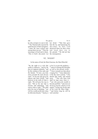 ìêê                              Ì¸» Ï«®¿²                            çïæïï
¸» ©¸± ½±®®«°¬- ·¬ ·- -«®» ¬± º¿·´ò      ¸»® ¼®·²µòŽ ïì Þ«¬ ¬¸»§ ¹¿ª»
ïï
   Ì¸» Ì¸¿³«¼ ¬®·¾» ®»¶»½¬»¼ ¬¸»         ¸·³ ¬¸» ´·»ô ¿²¼ ¸¿³-¬®«²¹ ¬¸»
¬®«¬¸ ¾»½¿«-» ±º ¬¸»·® ¿®®±¹¿²½»ô        -¸»ó½¿³»´ò Í± ¬¸»·® Ô±®¼
ïî
   ©¸»² ¬¸» ³±-¬ ©·½µ»¼ ³¿²              ¼»-¬®±§»¼ ¬¸»³ º±® ¬¸»·® ½®·³»
¿³±²¹ ¬¸»³ ®±-» «°ò ïí Ì¸»² ¬¸»          ¿²¼ ®¿¦»¼ ¬¸»·® ½·¬§ ¬±
³»--»²¹»® ±º Ù±¼ -¿·¼ ¬± ¬¸»³ô           ¬¸» ¹®±«²¼ò ïë Ø» ¼·¼ ²±¬ º»¿®
•Ì¸·- ·- Ù±¼Ž- -¸»ó½¿³»´ò Ô»¬            ¬¸» ½±²-»¯«»²½»-ò

                             çîò Ò×ÙØÌ
      ×² ¬¸» ²¿³» ±º Ù±¼ô ¬¸» Ó±-¬ Ù®¿½·±«-ô ¬¸» Ó±-¬ Ó»®½·º«´
ï
  Þ§ ¬¸» ²·¹¸¬ ¿- ·¬ ª»·´- Å¬¸»          ·- º±® Ë- ¬± °®±ª·¼» ¹«·¼¿²½»‰
»¿®¬¸Ã ·² ¼¿®µ²»--ô î ¿²¼ ¾§ ¬¸»         ïí
                                            ¿²¼ ¬± Ë- ¾»´±²¹- ¬¸» Ø»®»¿º¬»®
¼¿§ ¿- ·¬ ¿°°»¿®- ®¿¼·¿²¬´§ô í ¿²¼       ¿- ©»´´ ¿- ¬¸» °®»-»²¬ ©±®´¼‰
¾§ ¬¸» ½®»¿¬·±² ±º ¬¸» ³¿´» ¿²¼          ïì
                                            × ¸¿ª» ©¿®²»¼ §±« ¬¸»² ¿¾±«¬
¬¸» º»³¿´»ò ì Ñ ³»²ô §±« ¬®«´§           ¿ ®¿¹·²¹ Ú·®»æ ïë ²±²» -¸¿´´ »²¬»®
-¬®·ª» ¬±©¿®¼- ¬¸» ³±-¬ ¼·ª»®-»          ·¬ ¾«¬ ¬¸» ³±-¬ ©·½µ»¼ô ïê ©¸±
»²¼-ÿ ë ß- º±® ±²» ©¸± ¹·ª»- Å¬±         ¼»²·»¼ Å¬¸» ¬®«¬¸Ãô ¿²¼ ¬«®²»¼
±¬¸»®-Ã ¿²¼ º»¿®- ÅÙ±¼Ãô ê ¿²¼           ¿©¿§ò ïé Ñ²» ©¸± º»¿®- Ù±¼
¾»´·»ª»- ·² ¬¸» ¬®«¬¸ ±º ©¸¿¬ ·-         -¸¿´´ ¾» µ»°¬ ¿©¿§ º®±³ ·¬‰
®·¹¸¬ô é É» ©·´´ °¿ª» ¸·- ©¿§ ¬±         ïè
                                            ±²» ©¸± ¹·ª»- ¸·- ©»¿´¬¸ ¬±
»¿-»ò è Þ«¬ ¿- º±® ±²» ©¸± ·-            ¾»½±³» °«®·º·»¼ô ïç ¿²¼ ±©»- ²±
³·-»®´§ ¿²¼ «²¸»»¼·²¹ô ç ¿²¼             º¿ª±«® ¬± ¿²§±²»ô ©¸·½¸ ·- ¬± ¾»
®»¶»½¬- ©¸¿¬ ·- ®·¹¸¬ô ïð É» -¸¿´´       ®»°¿·¼ô îð ¿½¬·²¹ ±²´§ º±® ¬¸» -¿µ»
°¿ª» ¸·- ©¿§ ¬± ¸¿®¼-¸·°ô ïï ²±®         ±º ¸·- Ô±®¼ ¬¸» Ó±-¬ Ø·¹¸‰
©·´´ ¸·- ©»¿´¬¸ °®±º·¬ ¸·³ ©¸»²          îï ¿²¼ ¾»º±®» ´±²¹ ¸» ©·´´ ¾»

¸» º¿´´- Å·²¬± ¬¸» °·¬Ãò ïî Í«®»´§ô ·¬   ©»´´ -¿¬·-º·»¼ò
 