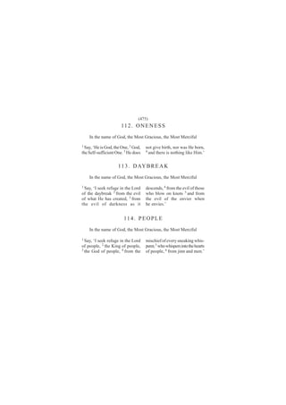 øìéë÷
                      ïï î ò Ñ Ò Û Ò Û Í Í
    ×² ¬¸» ²¿³» ±º Ù±¼ô ¬¸» Ó±-¬ Ù®¿½·±«-ô ¬¸» Ó±-¬ Ó»®½·º«´
ï
 Í¿§ô •Ø» ·- Ù±¼ô ¬¸» Ñ²»ô î Ù±¼ô    ²±¬ ¹·ª» ¾·®¬¸ô ²±® ©¿- Ø» ¾±®²ô
¬¸» Í»´ºó-«ºº·½·»²¬ Ñ²»ò í Ø» ¼±»-   ì
                                       ¿²¼ ¬¸»®» ·- ²±¬¸·²¹ ´·µ» Ø·³òŽ


                     ïï í ò Ü ßÇ Þ Î Û ß Õ
    ×² ¬¸» ²¿³» ±º Ù±¼ô ¬¸» Ó±-¬ Ù®¿½·±«-ô ¬¸» Ó±-¬ Ó»®½·º«´

ï
 Í¿§ô •× -»»µ ®»º«¹» ·² ¬¸» Ô±®¼     ¼»-½»²¼-ô ì º®±³ ¬¸» »ª·´ ±º ¬¸±-»
±º ¬¸» ¼¿§¾®»¿µ î º®±³ ¬¸» »ª·´      ©¸± ¾´±© ±² µ²±¬- ë ¿²¼ º®±³
±º ©¸¿¬ Ø» ¸¿- ½®»¿¬»¼ô í º®±³       ¬¸» »ª·´ ±º ¬¸» »²ª·»® ©¸»²
¬¸» »ª·´ ±º ¼¿®µ²»-- ¿- ·¬           ¸» »²ª·»-òŽ


                        ïï ì ò Ð Û Ñ Ð Ô Û
    ×² ¬¸» ²¿³» ±º Ù±¼ô ¬¸» Ó±-¬ Ù®¿½·±«-ô ¬¸» Ó±-¬ Ó»®½·º«´

ï
  Í¿§ô •× -»»µ ®»º«¹» ·² ¬¸» Ô±®¼    ³·-½¸·»º ±º »ª»®§ -²»¿µ·²¹ ©¸·-ó
±º °»±°´»ô î ¬¸» Õ·²¹ ±º °»±°´»ô     °»®»®ô ë ©¸± ©¸·-°»®- ·²¬± ¬¸» ¸»¿®¬-
í ¬¸» Ù±¼ ±º °»±°´»ô ì º®±³ ¬¸»      ±º °»±°´»ô ê º®±³ ¶·²² ¿²¼ ³»²òŽ
 