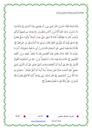  ‫א‬‫א‬‫א‬‫א‬


yŠu‘uρ $£ϑs9uρ ∩⊄⊇∪ È≅‹Î6¡¡9$# u™!#uθy™ ©Í_tƒÏ‰ôγtƒ βr& ú†În1u‘ 4©|¤tã tΑ$s% š⎥t⎪ô‰tΒ u™!$s)ù=Ï? tµ§_uθs? $£ϑs9uρ
È⎦÷⎫s?r&tøΒ$# ãΝÎγÏΡρßŠ ⎯ÏΒ y‰y_uρuρ ∩⊄⊄∪ šχθà)ó¡o„ ¨$¨Ψ9$# š∅ÏiΒ Zπ¨Βé& Ïµø‹n=tã y‰y`uρ š⎥t⎪ô‰tΒ u™!$tΒ
Ä
×Î7Ÿ2 Ó‡ø‹x© $tΡθç/r&uρ ( â™!$tãÌh9$# t‘Ý‰óÁtƒ 4©®Lym ’Å+ó¡nΣ Ÿω $tGs9$s% ( $yϑä3ç7ôÜyz $tΒ tΑ$s% ( Èβ#yŠρä‹s?
∩⊄⊆∪ ×É)sù 9öyz ô⎯ÏΒ ¥’n<Î) |Mø9t“Ρr& !$yϑÏ9 ’ÎoΤÎ) Éb>u‘ tΑ$s)sù Èe≅Ïjà9$# ’n<Î) #’¯<uθs? ¢ΟèO $yϑßγs9 4’s+|¡sù ∩⊄⊂∪
$tΒ tô_r& štƒÌ“ôfu‹Ï9 x8θããô‰tƒ ’Î1r& χÎ) ôMs9$s% &™!$uŠósÏFó™$# ’n?tã ©Å´ôϑs? $yϑßγ1y‰÷nÎ) çµø?u™!$mgm
ÏΘöθs)ø9$# š∅ÏΒ |NöθpgwΥ ( ô#y‚s? Ÿω tΑ$s% }È|Ás)ø9$# Ïµø‹n=tã ¡Ès%uρ …çνu™!$y_ $£ϑn=sù 4 $oΨs9 |Mø‹s)y™
‘“Èθs)ø9$# |Nöyfø↔tGó™$# Ç⎯tΒ uöyz χÎ) ( çνöÉfø↔tGó™$# yMt/r'≈tƒ $yϑßγ1y‰÷nÎ) ôMs9$s% ∩⊄∈∪ t⎦⎫ÏϑÎ=≈©à9$#
z©Í_≈yϑrO ’ÎΤtã_ù's? βr& #’n?tã È⎦÷⎫tG≈yδ ¢©tLuΖö/$# “y‰÷nÎ) y7ysÅ3Ρé& ÷βr& ß‰ƒÍ‘é& þ’ÎoΤÎ) tΑ$s% ∩⊄∉∪ ß⎦⎫ÏΒF{$#
βÎ) þ’ÎΤß‰ÉftFy™ 4 šø‹n=tã ¨,ä©r& ÷βr& ß‰ƒÍ‘é& !$tΒuρ ( x8Ï‰ΖÏã ô⎯Ïϑsù #ô±tã |Môϑyϑø?r& ÷βÎ*sù ( 8kyfÏm
Ÿξsù àMø‹ŸÒs% È⎦÷,s#y_F{$# $yϑ−ƒr& ( y7uΖ÷t/uρ ©Í_øŠt/ šÏ9≡sŒ tΑ$s% ∩⊄∠∪ t⎦⎫ÅsÎ=≈¢Á9$# š∅ÏΒ ª!$# u™!$x©
∩⊄∇∪ ×≅‹Å2uρ ãΑθà)tΡ $tΒ 4’n?tã ª!$#uρ ( ¥’n?tã šχ≡uρô‰ãã

‫اﻹﻣﺎﻟﺔ‬

‫اﻹدﻏﺎم‬
www.islamweb.net

‫اﻟﺤﺮف اﻟﻤﺨﺎﻟﻒ ﻟﺤﻔﺺ‬
‫ﺍﻟﺸﺒﻜﺔ ﺍﻹﺴﻼﻤﻴﺔ‬

 